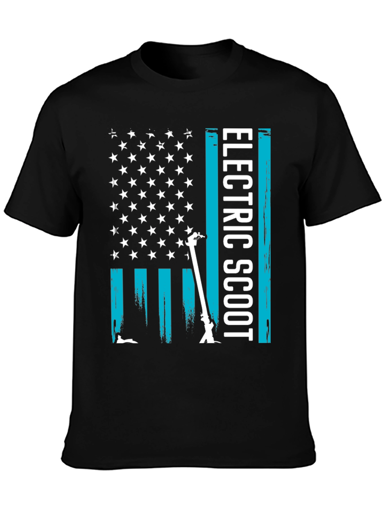 Electric Scooter USA Flag T-Shirt