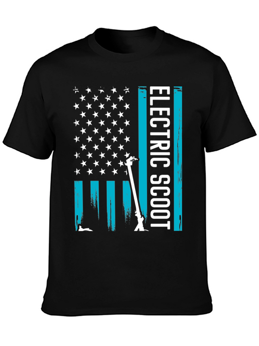 Electric Scooter USA Flag T-Shirt