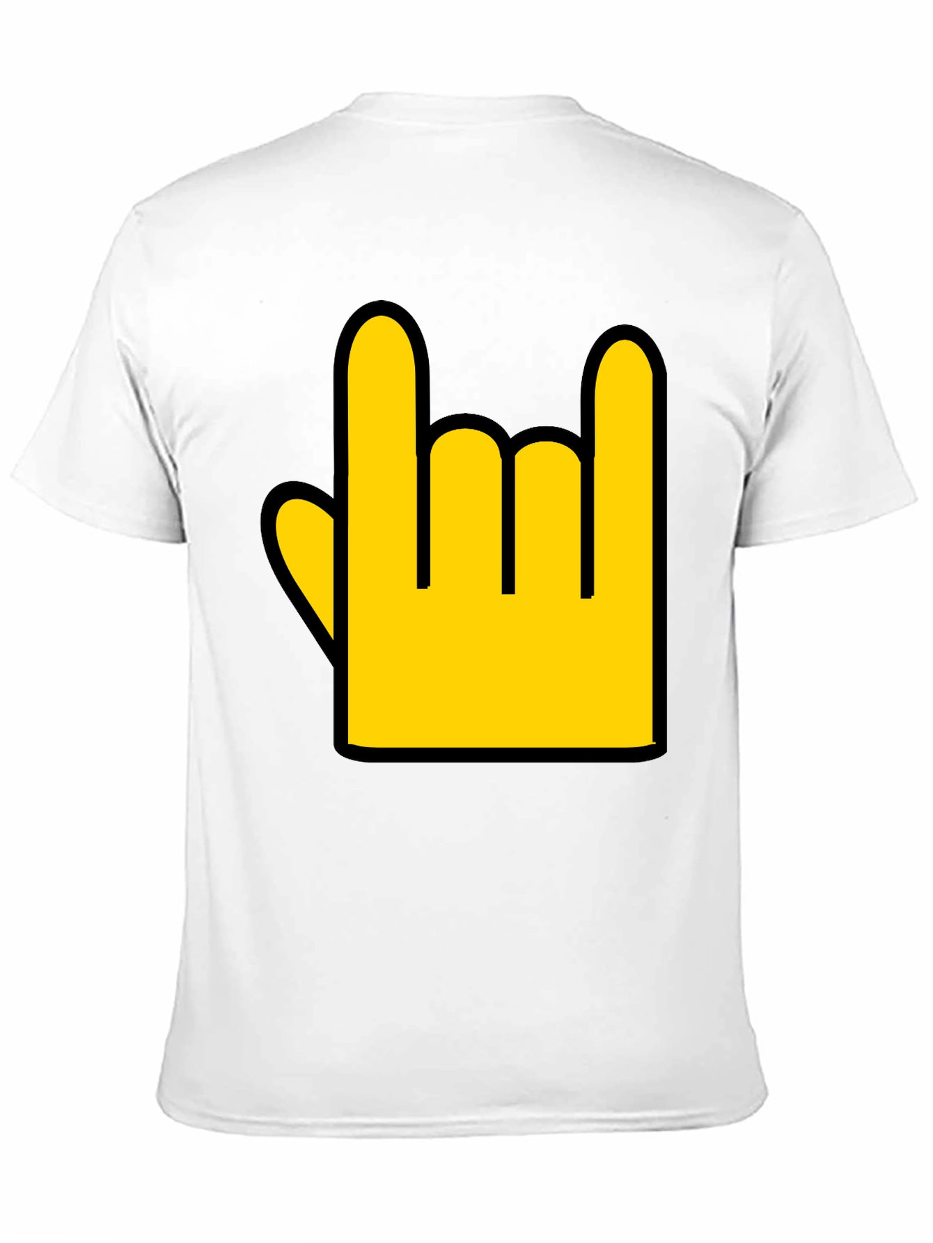 Rock On Hand Graphic Tee - Black Casual T-Shirt