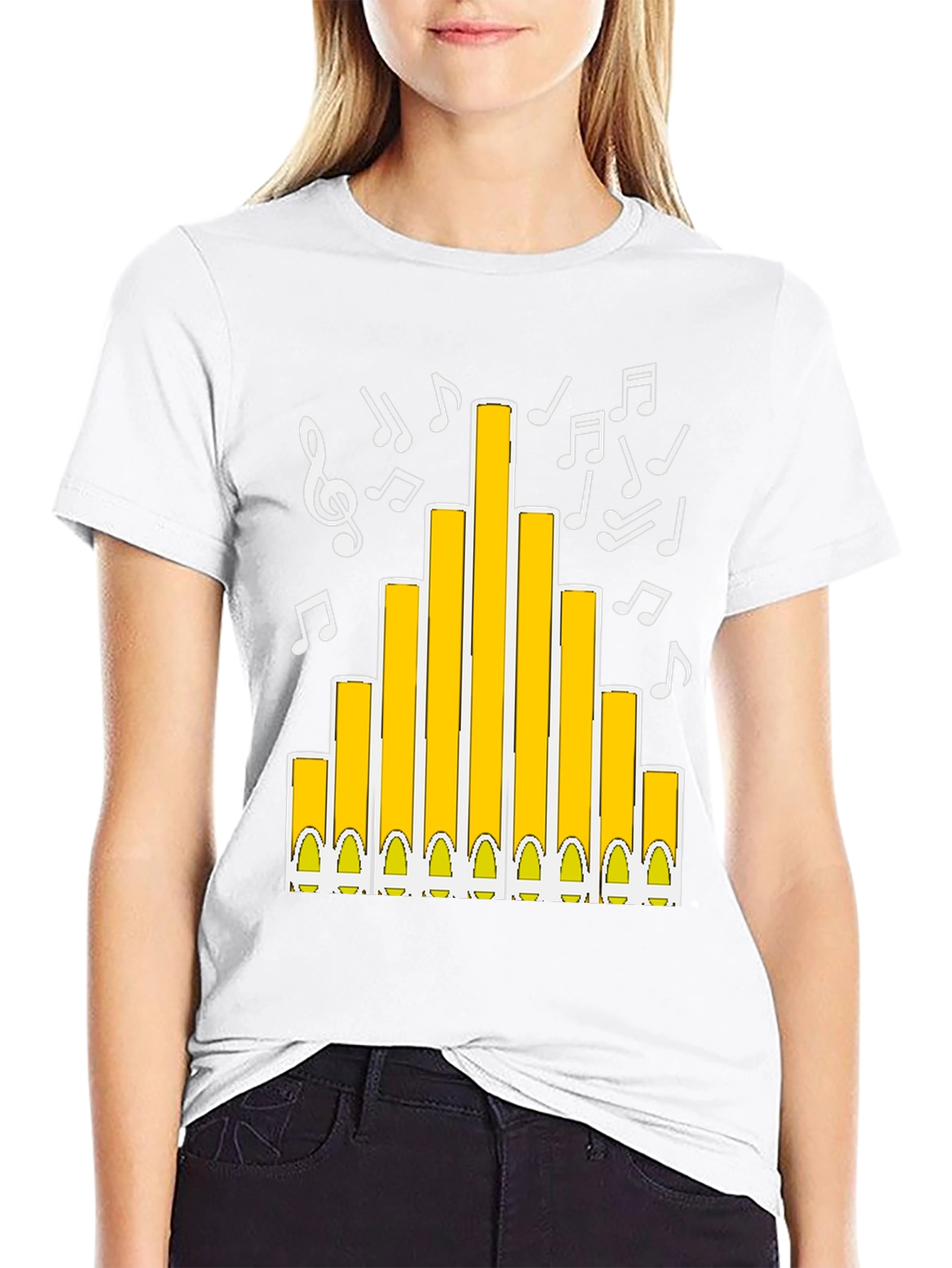 Musical Organ Graphic Tee - Black