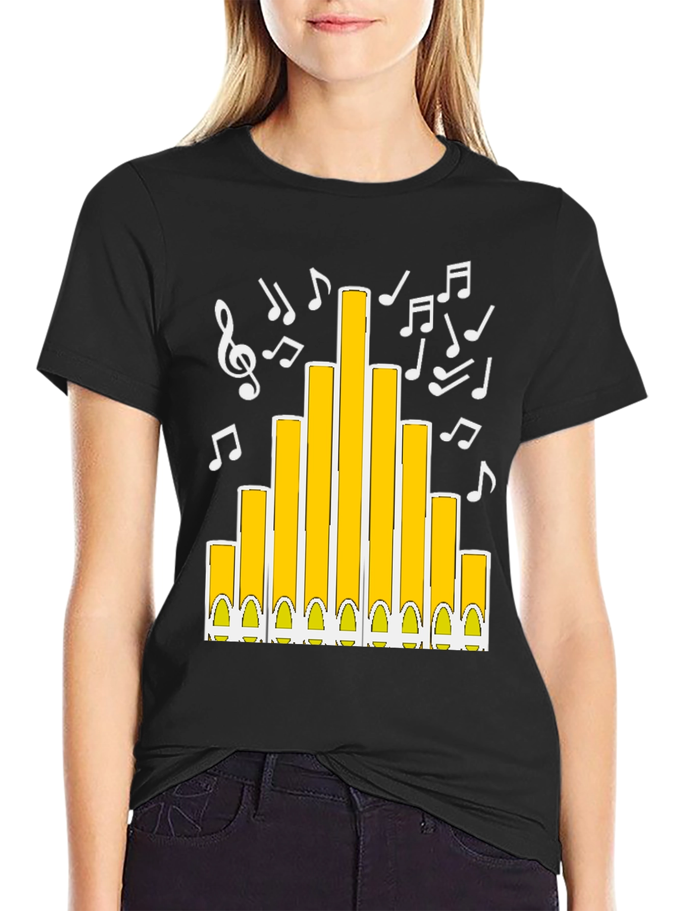 Musical Organ Graphic Tee - Black