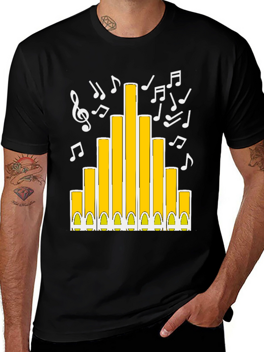 Musical Organ Graphic Tee - Black