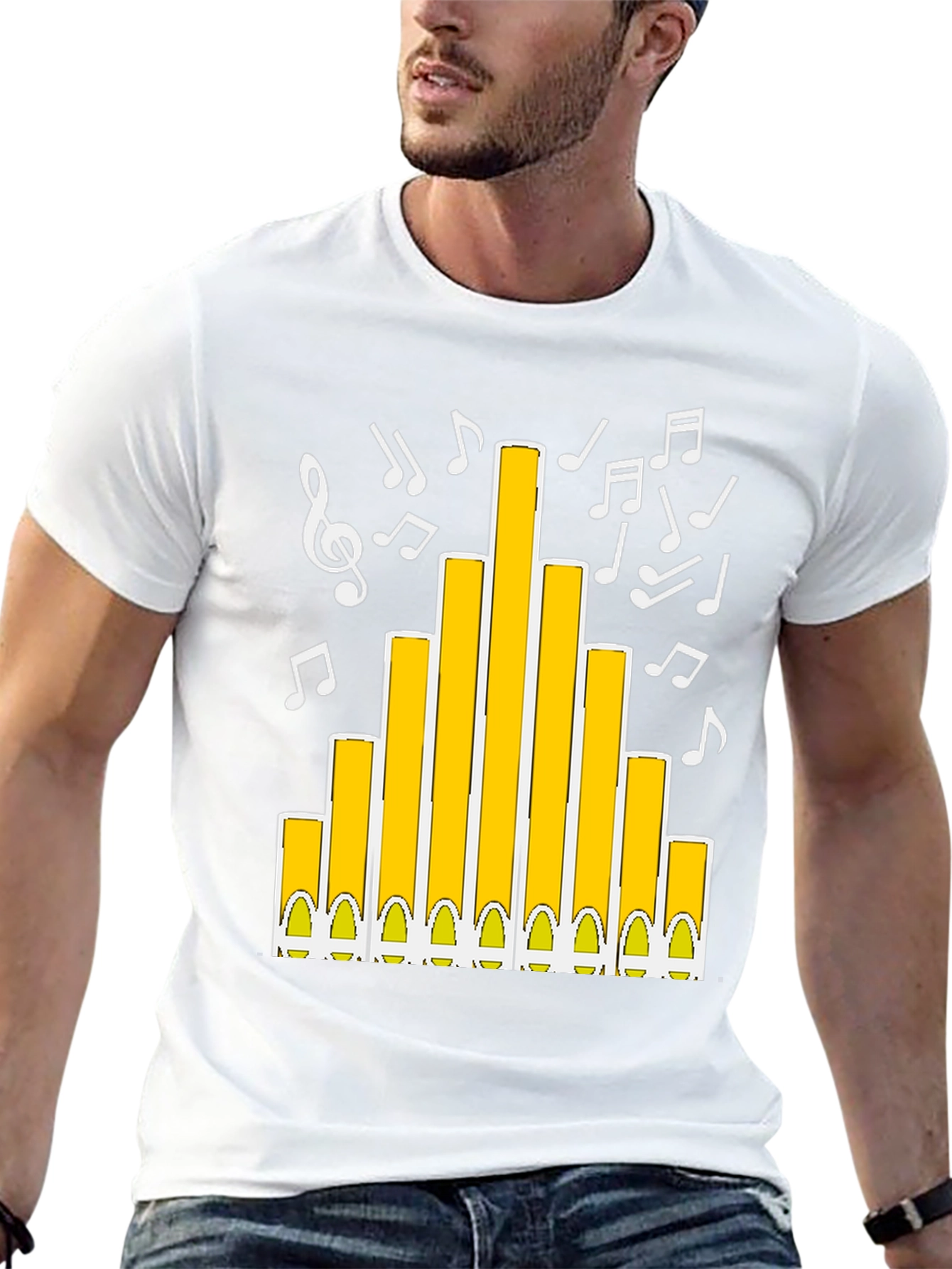 Musical Organ Graphic Tee - Black
