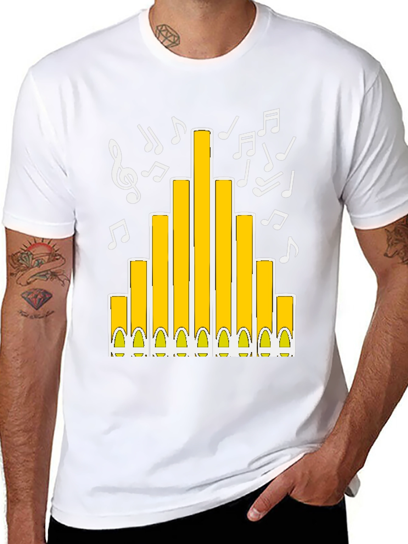 Musical Organ Graphic Tee - Black