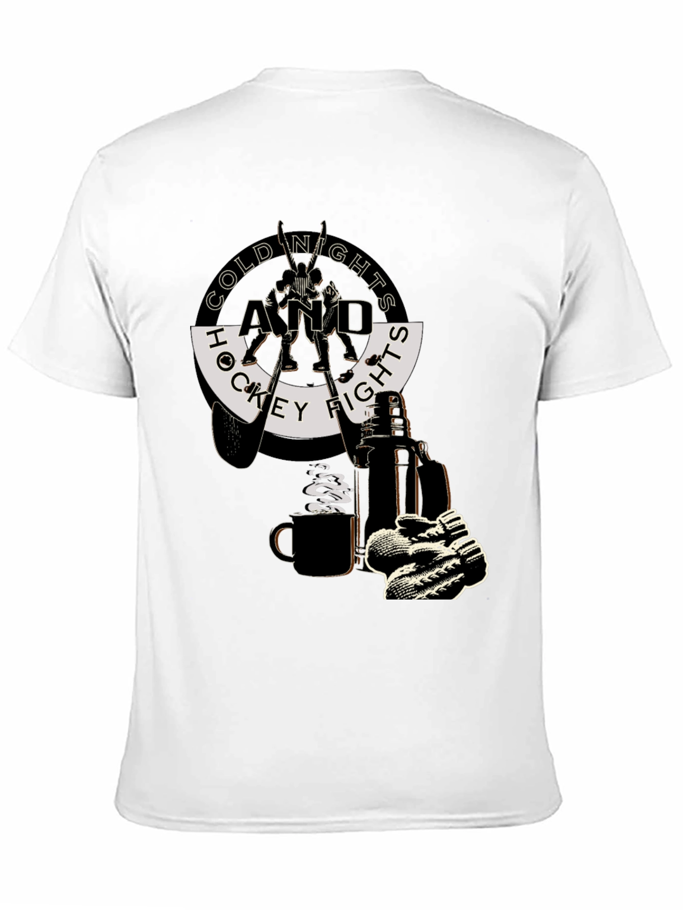 Cold Nights and Hockey Fights Graphic T-Shirt