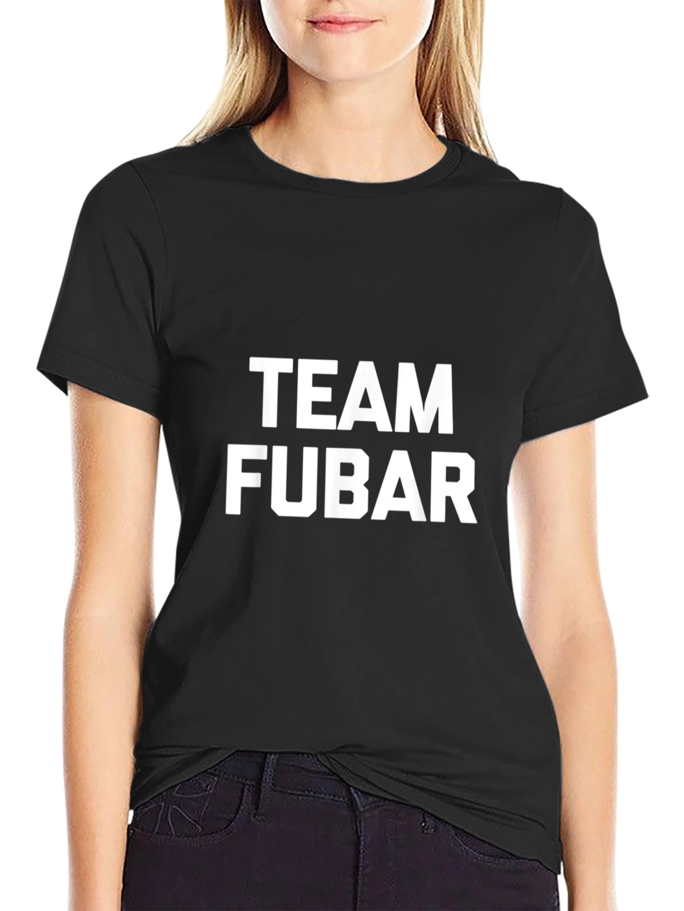 Team FUBAR Black Crewneck T-Shirt