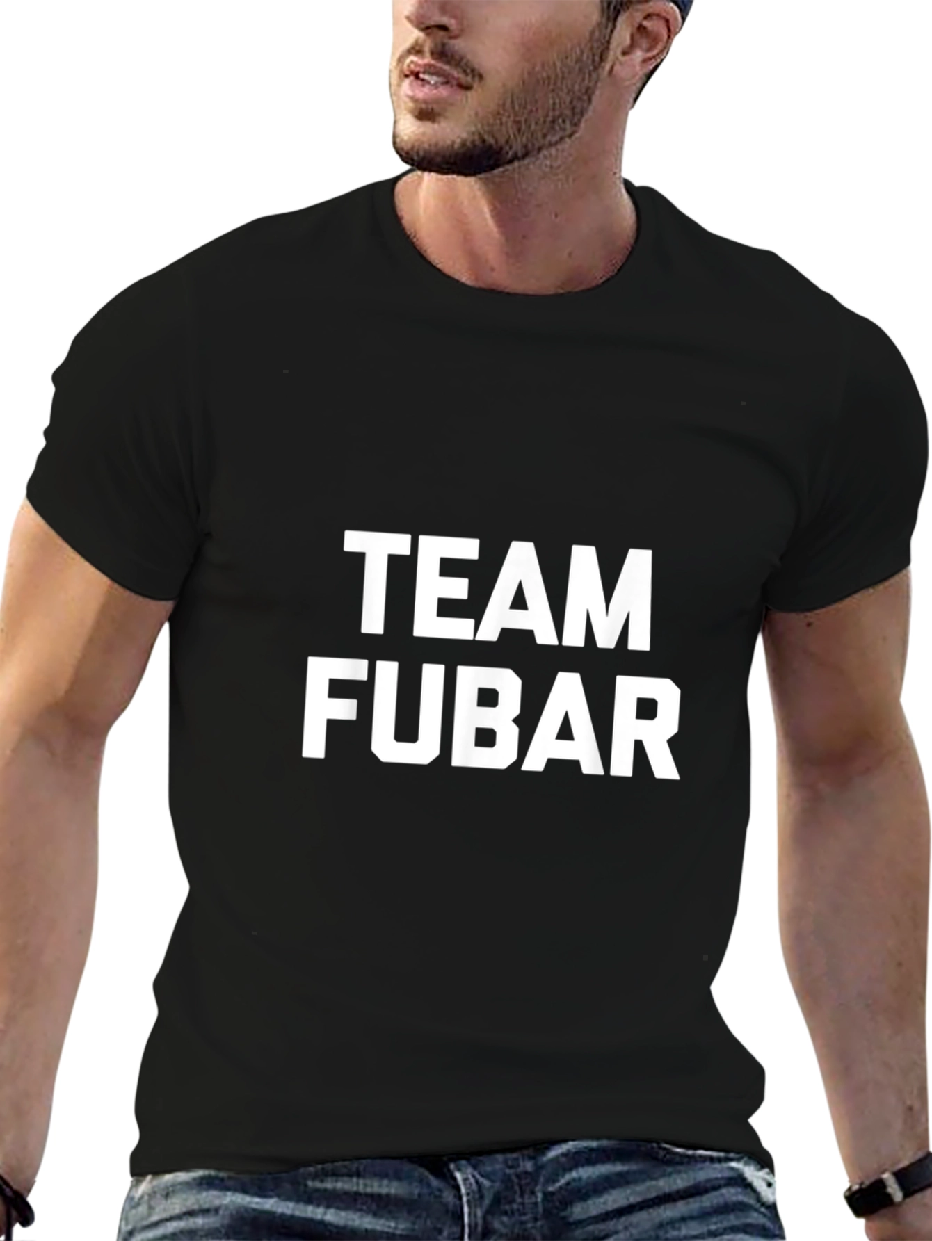 Team FUBAR Black Crewneck T-Shirt