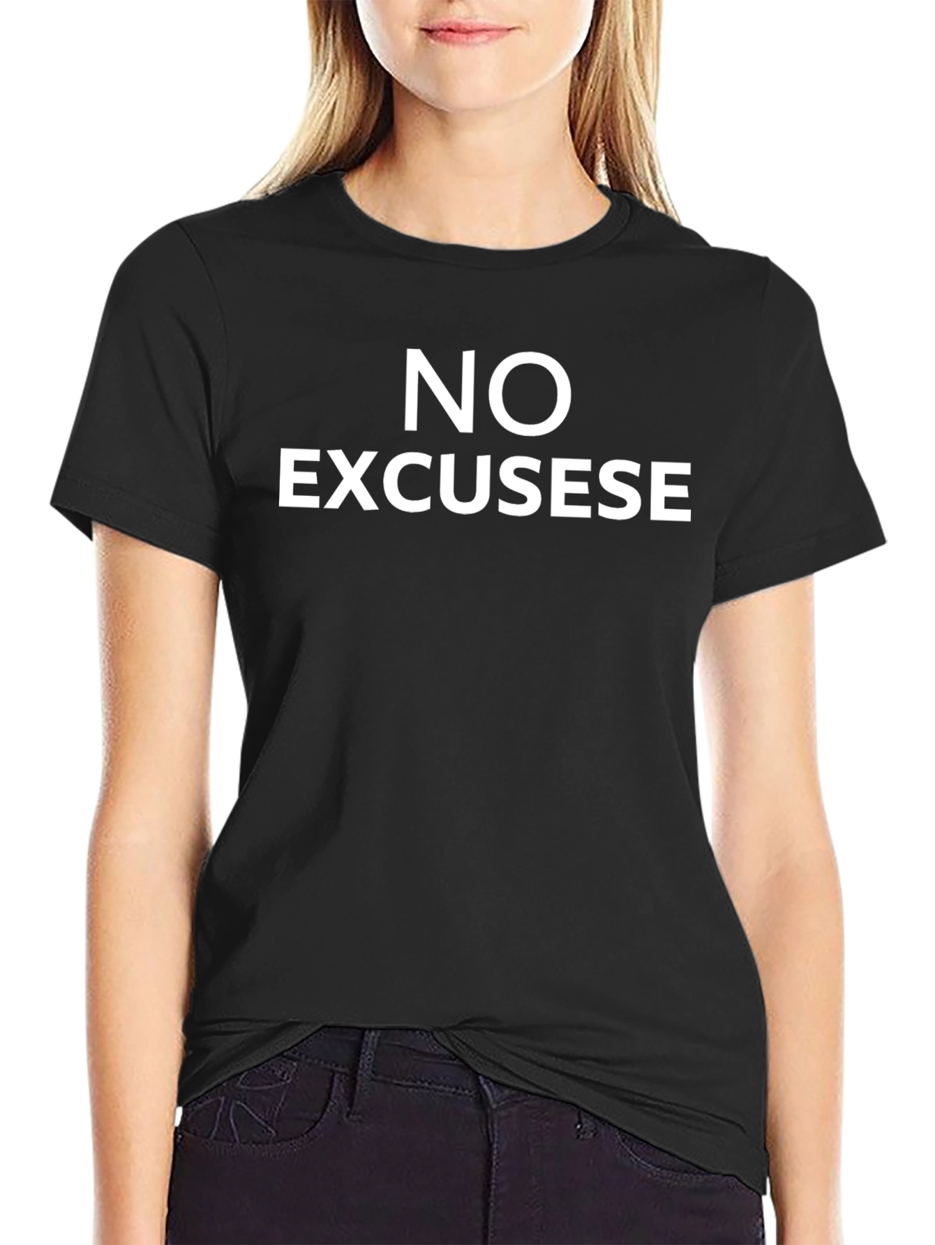 No Excuses T-Shirt - Motivational Black Tee
