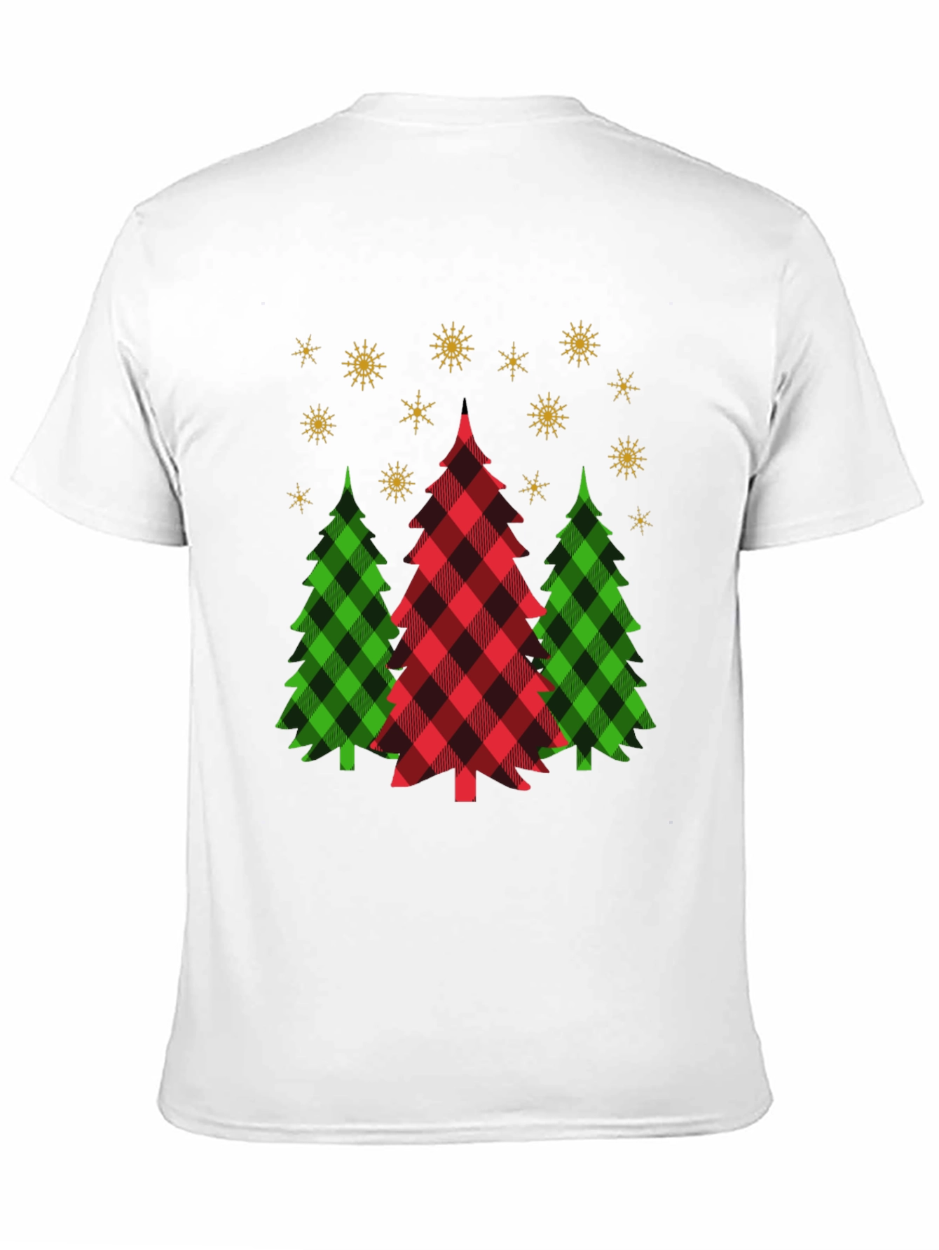 Festive Buffalo Plaid Christmas Tree T-Shirt