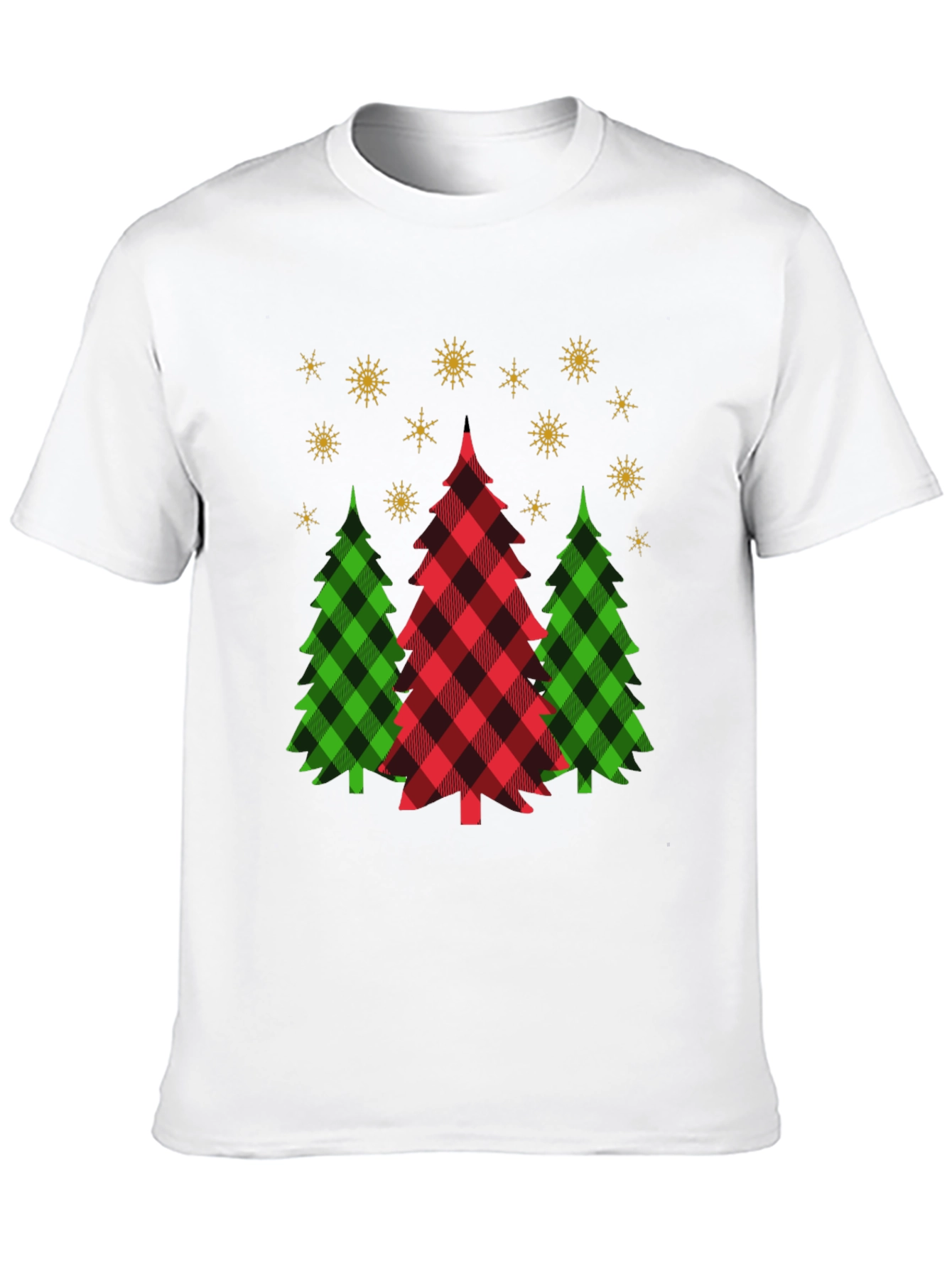Festive Buffalo Plaid Christmas Tree T-Shirt