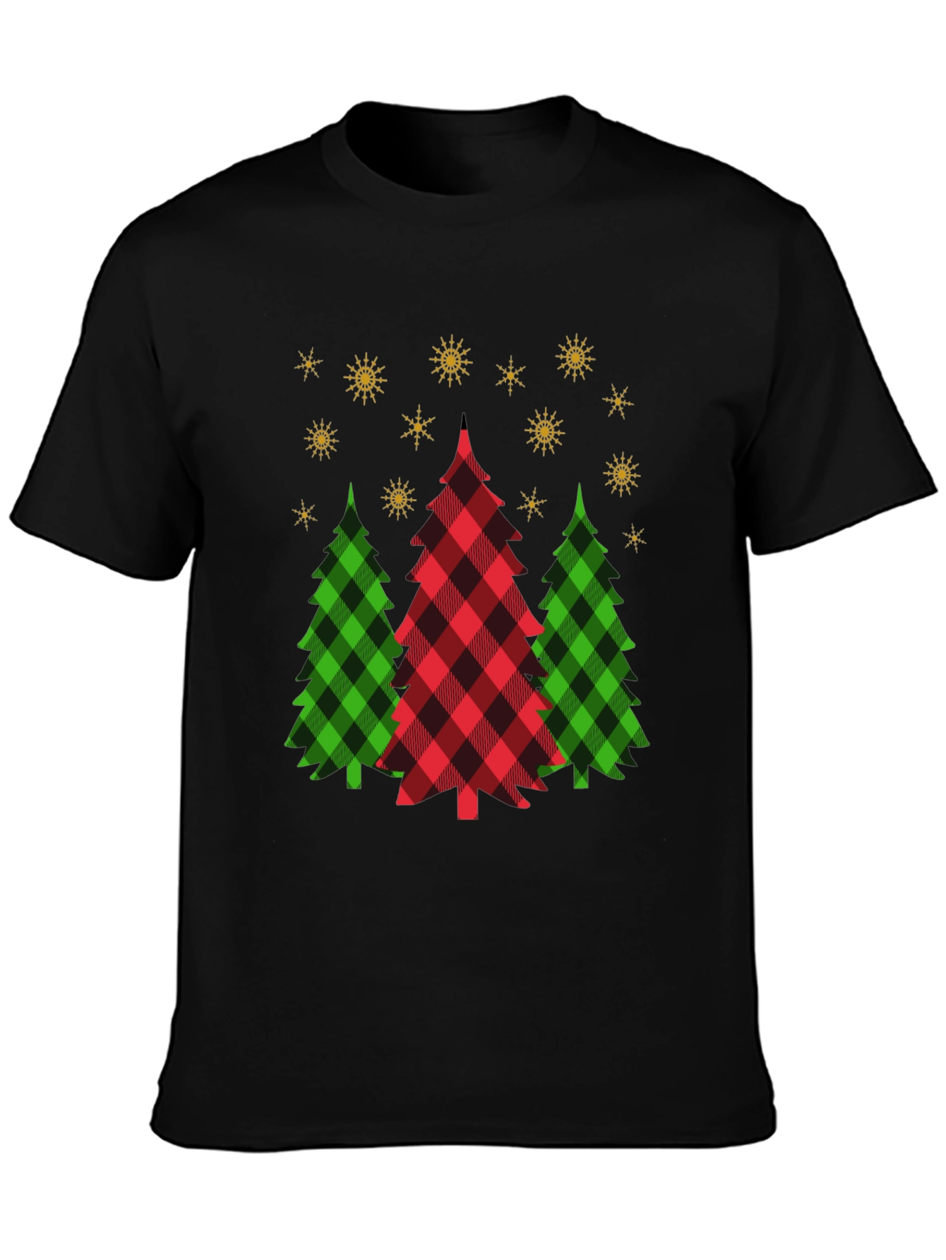 Festive Buffalo Plaid Christmas Tree T-Shirt