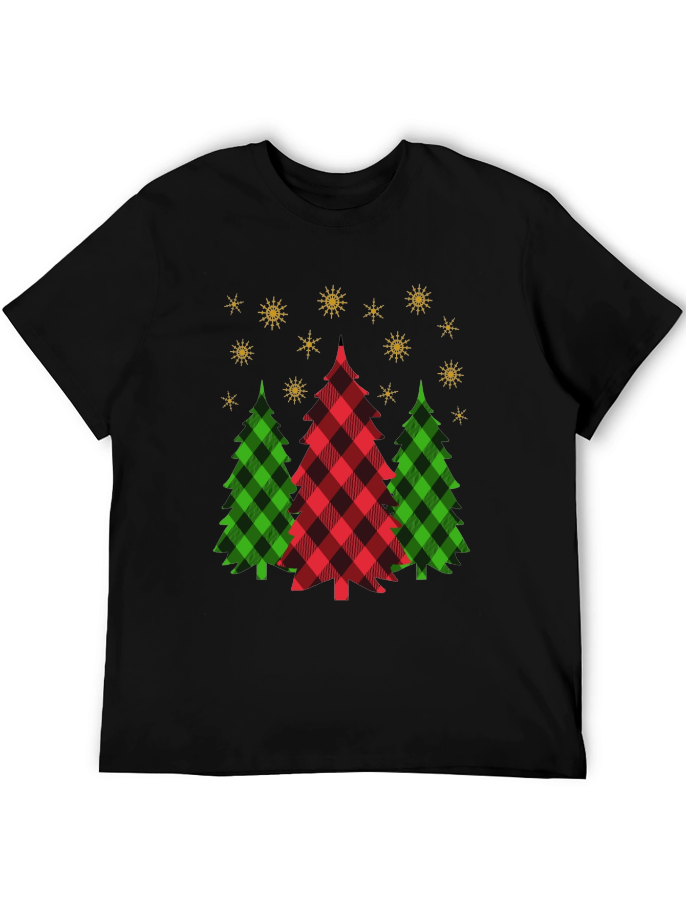 Festive Buffalo Plaid Christmas Tree T-Shirt