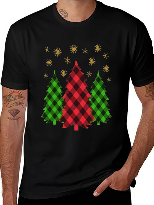 Festive Buffalo Plaid Christmas Tree T-Shirt