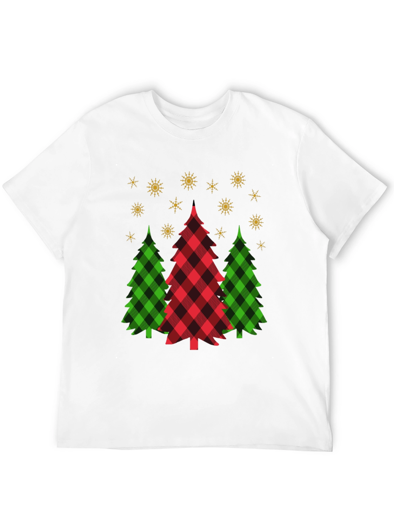 Festive Buffalo Plaid Christmas Tree T-Shirt