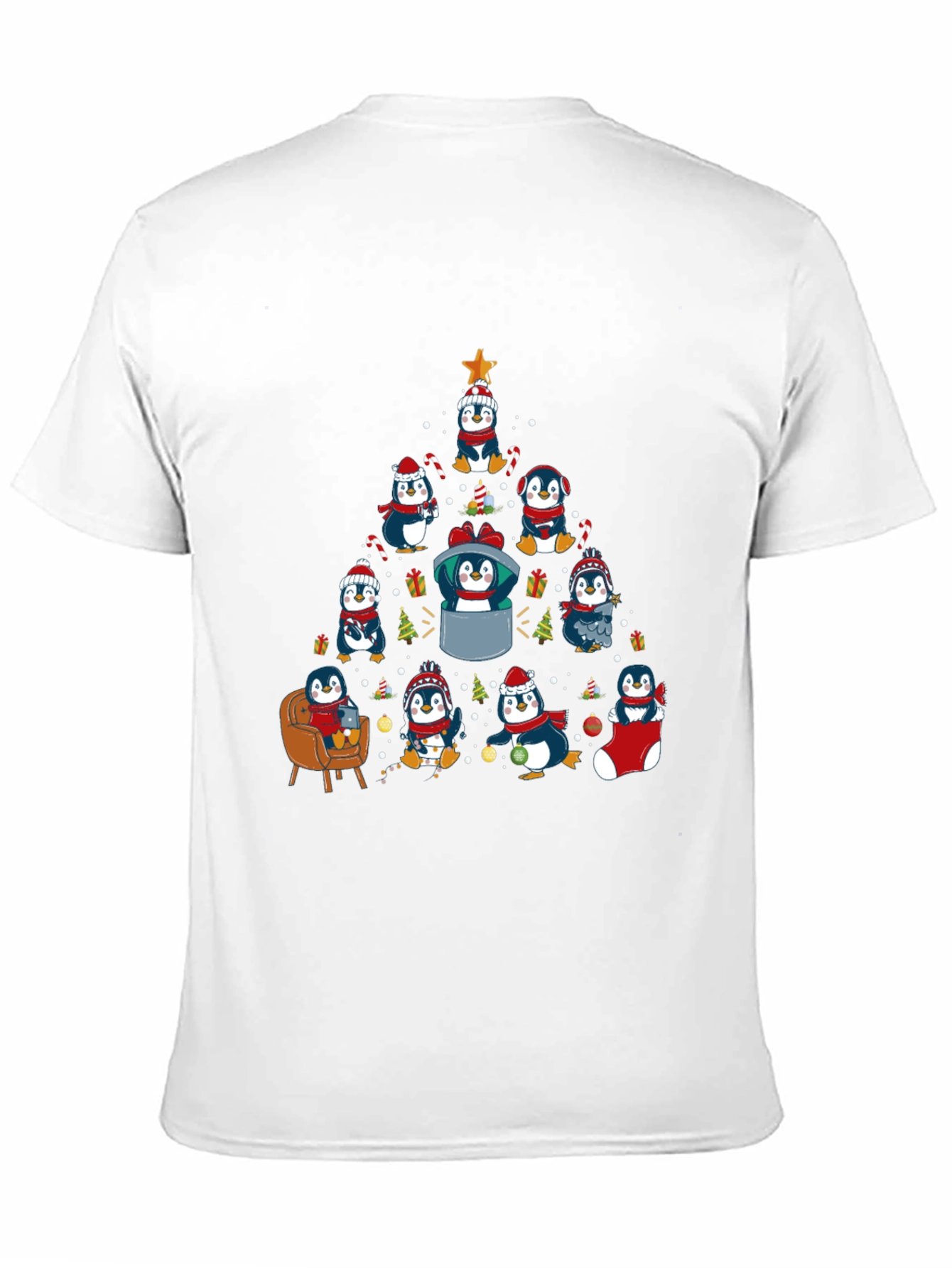 Penguin Christmas Tree Graphic Tee