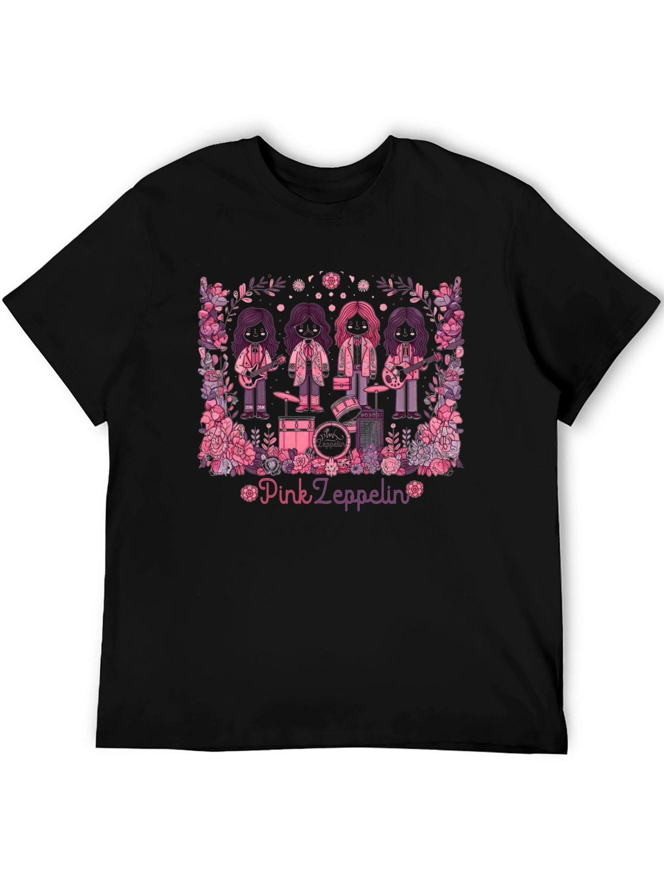 Pink Zeppelin Graphic T-Shirt