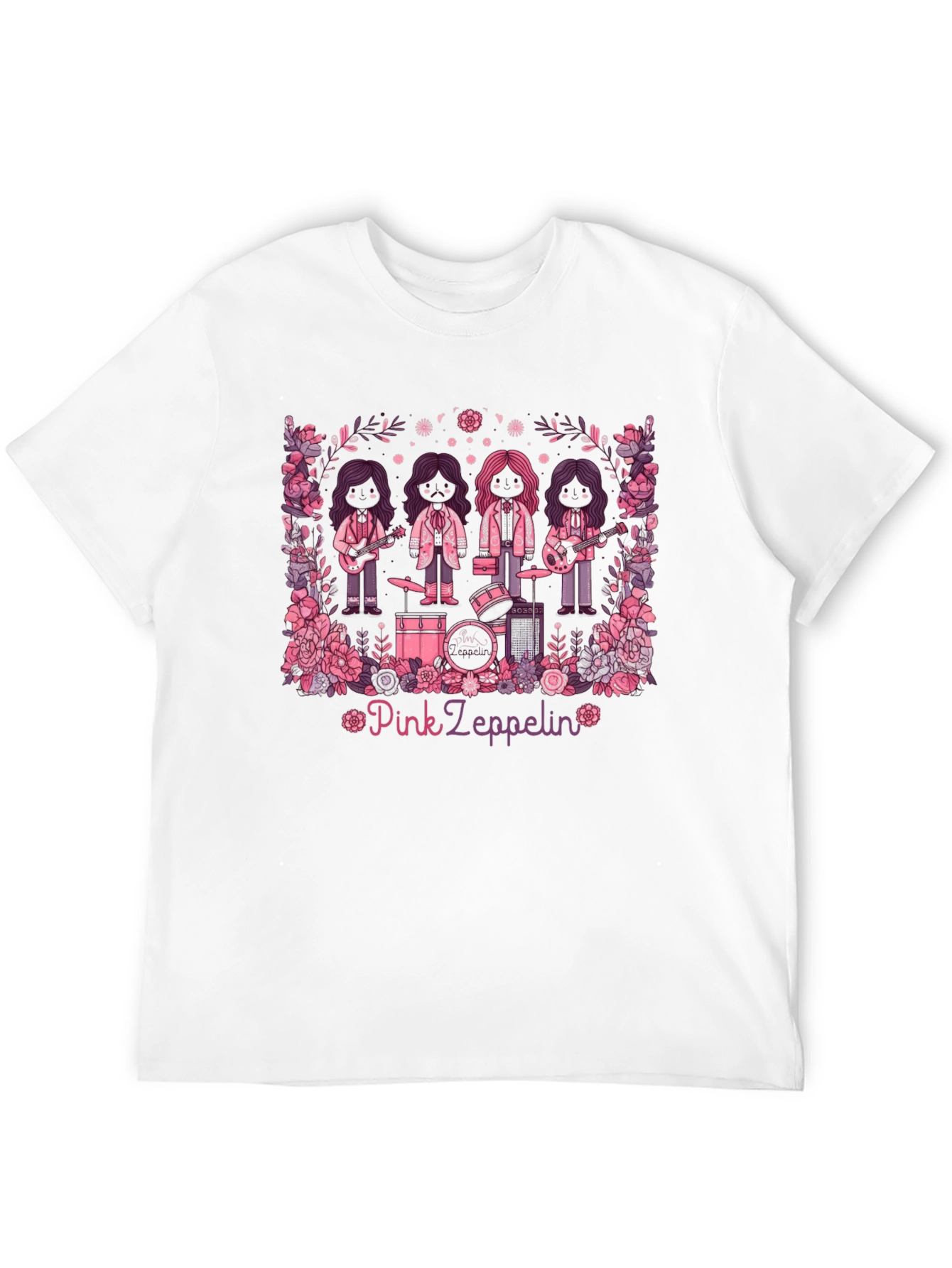 Pink Zeppelin Graphic T-Shirt