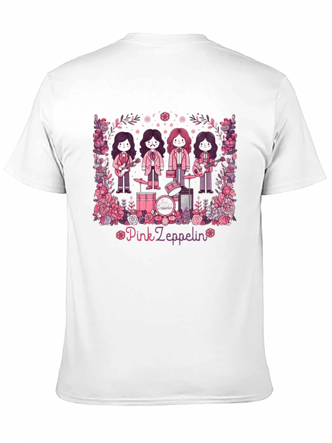 Pink Zeppelin Graphic T-Shirt