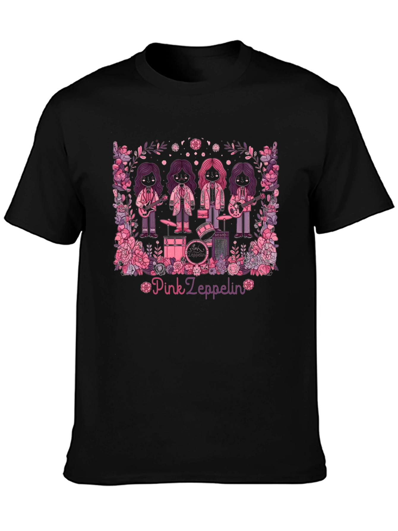 Pink Zeppelin Graphic T-Shirt