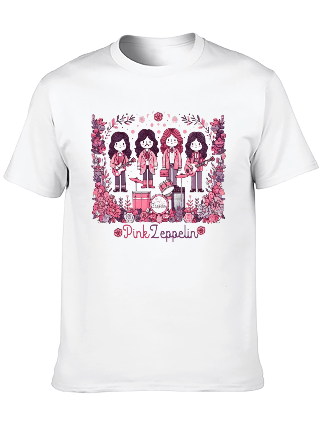 Pink Zeppelin Graphic T-Shirt
