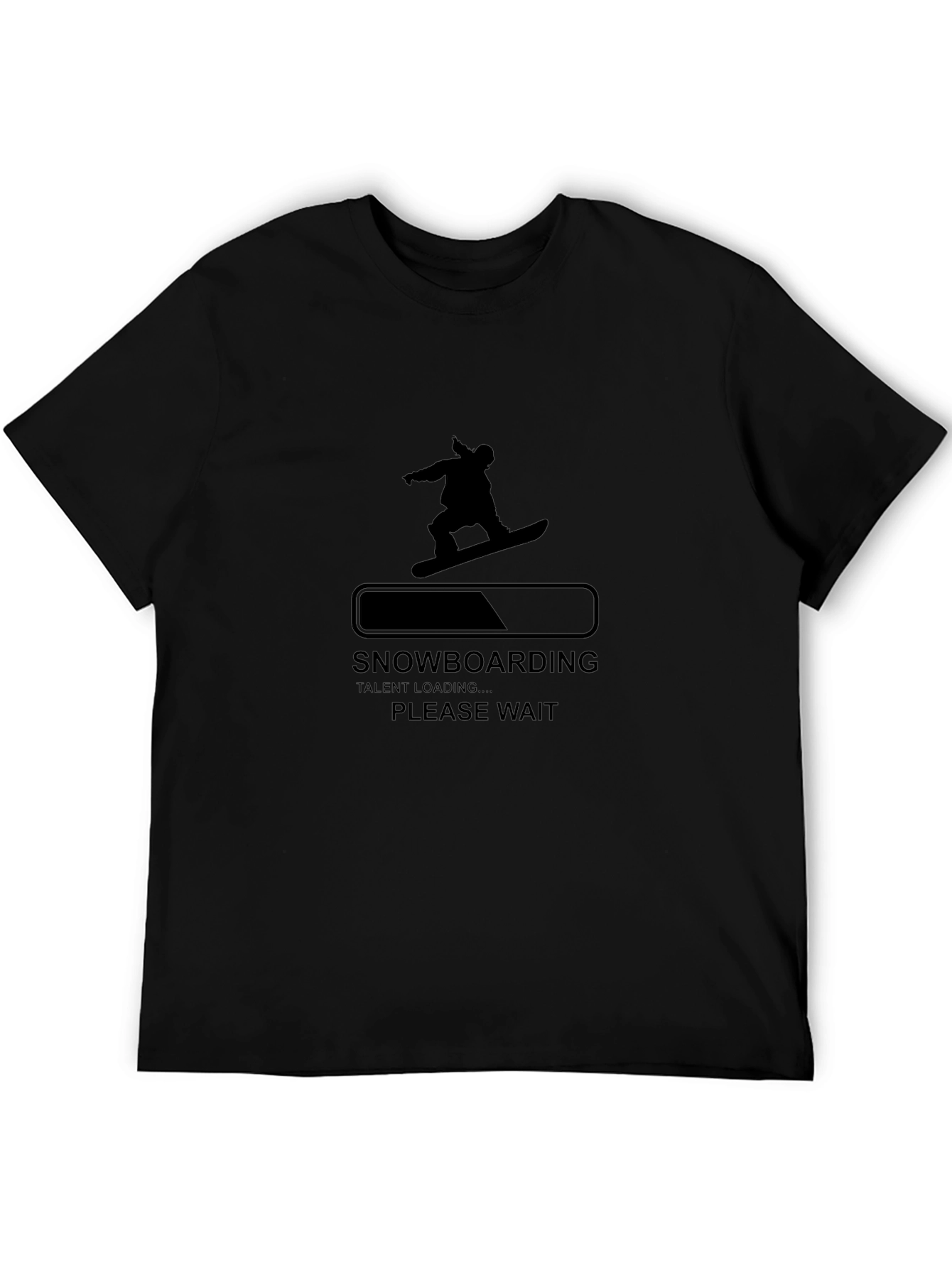 Snowboarding Talent Loading Mens Black T-Shirt