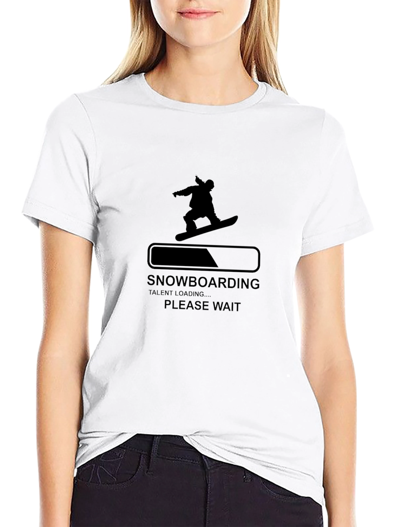 Snowboarding Talent Loading Mens Black T-Shirt