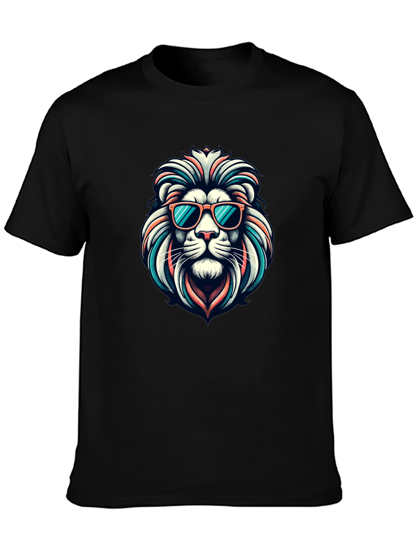 Cool Lion Graphic Tee - Black T-Shirt