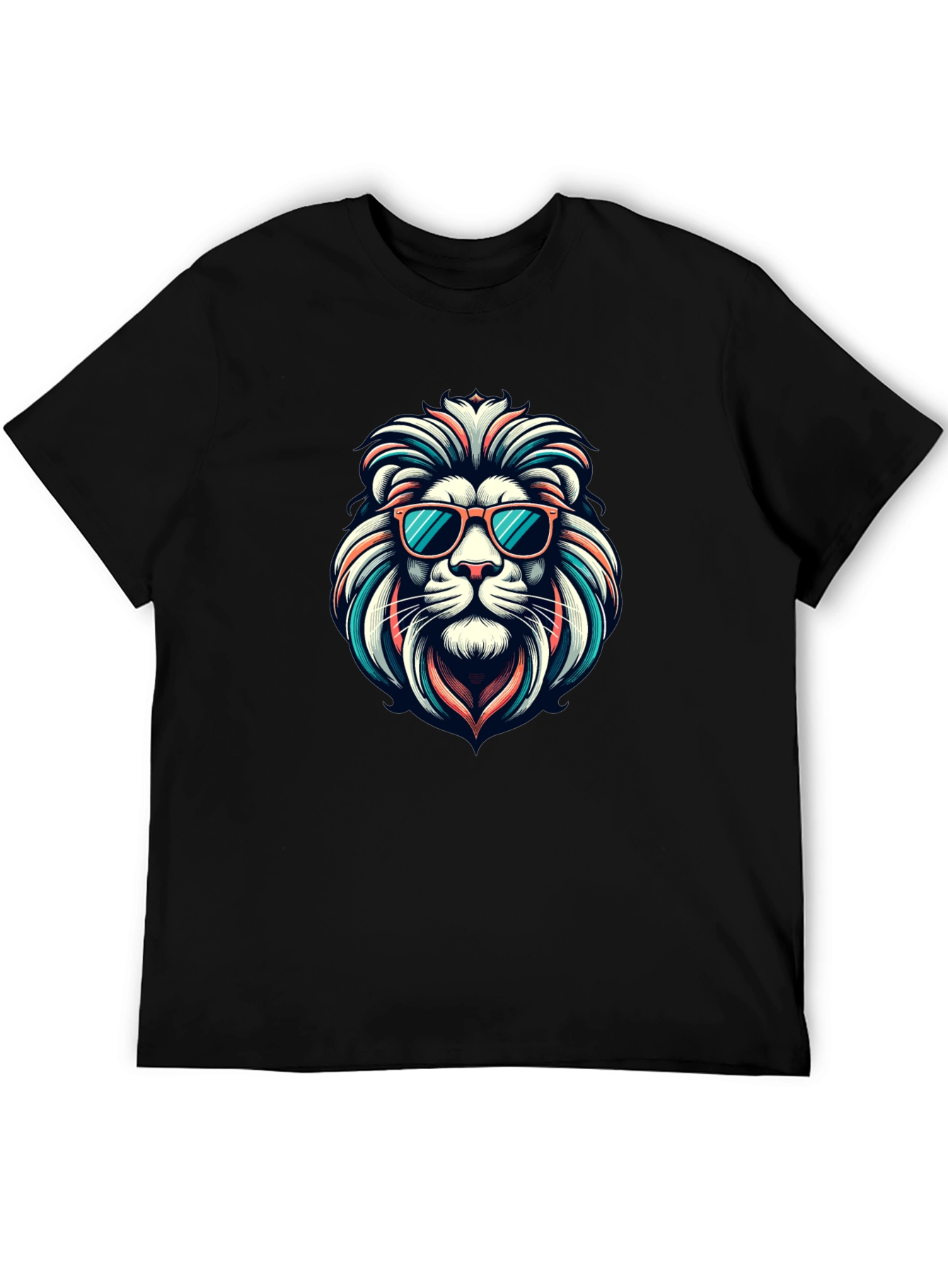 Cool Lion Graphic Tee - Black T-Shirt