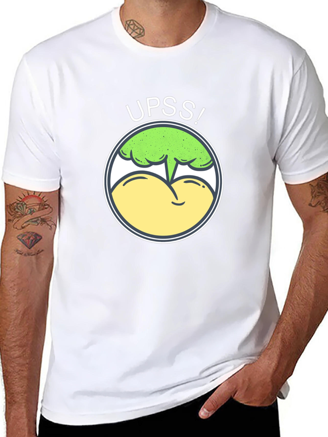 Funny UPSS! Broccoli Butt T-Shirt - Humor Tee