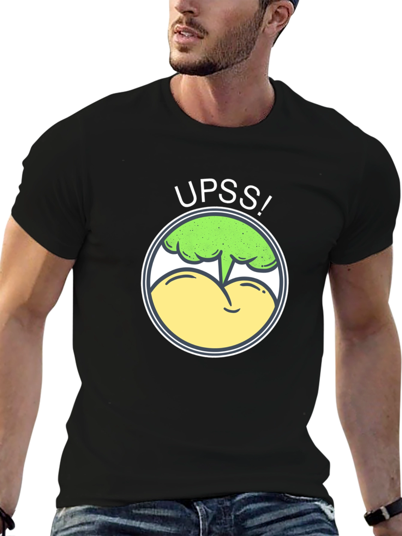 Funny UPSS! Broccoli Butt T-Shirt - Humor Tee