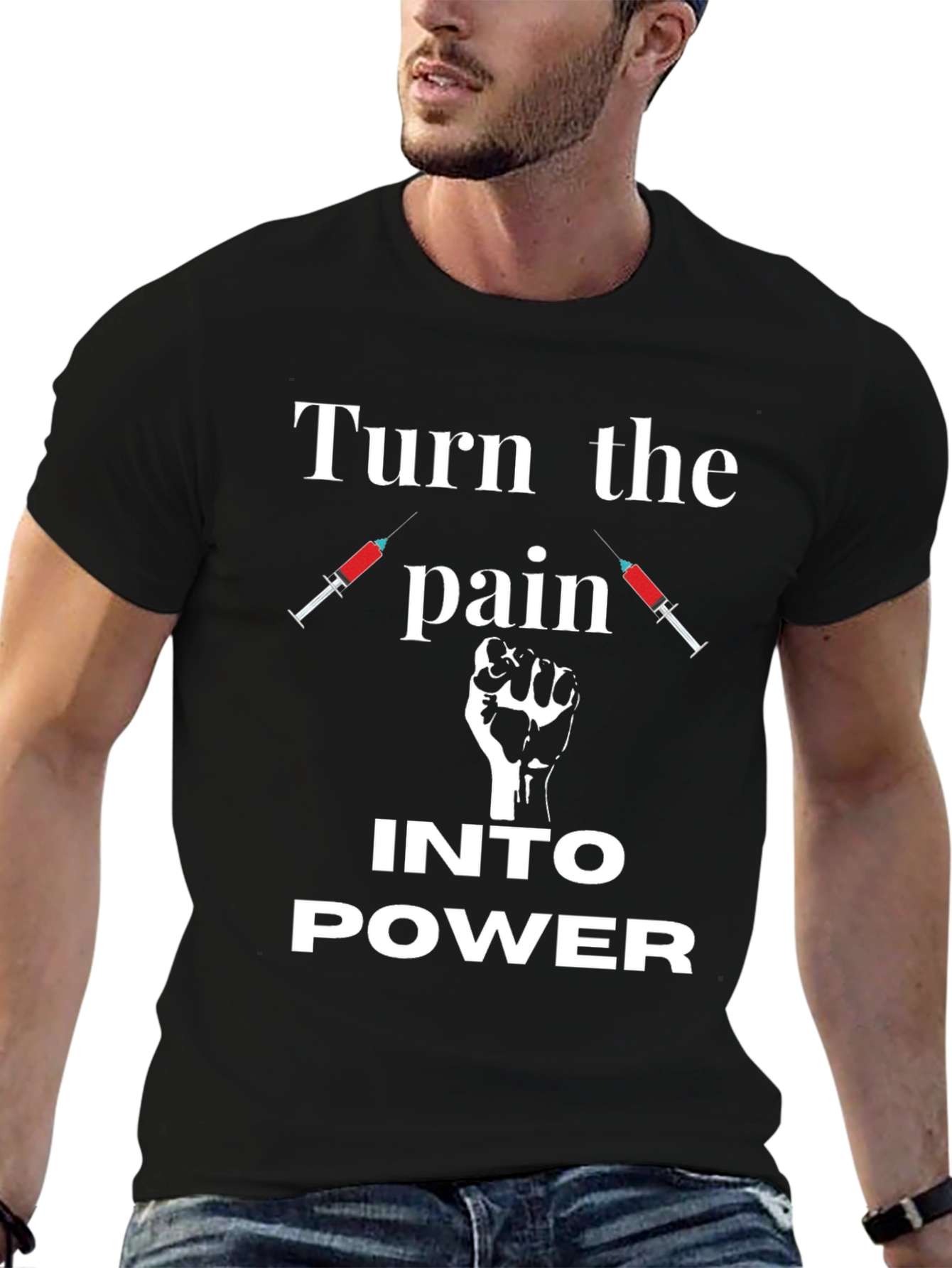 Turn the Pain Into Power Graphic T-Shirt