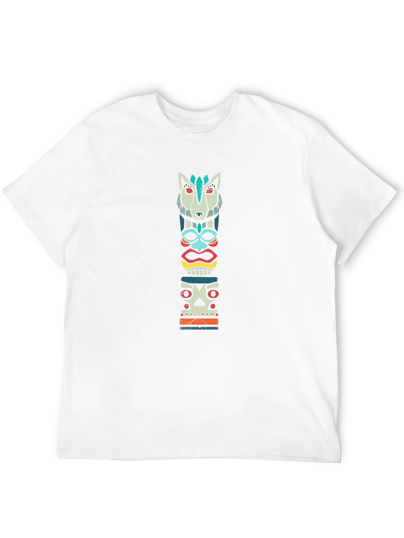 Tribal Totem Graphic Tee - Cool Anthropomorphic Design