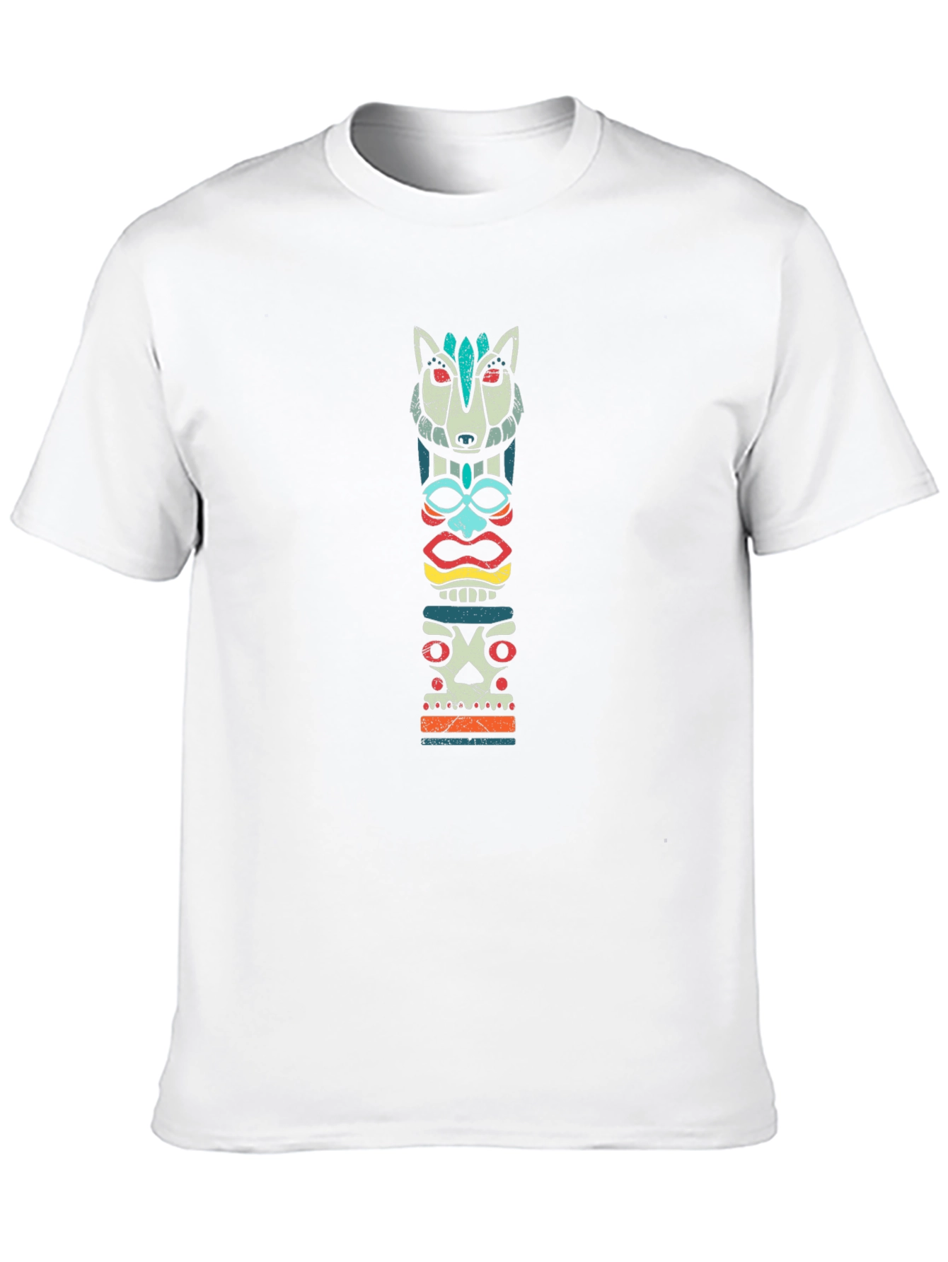 Tribal Totem Graphic Tee - Cool Anthropomorphic Design