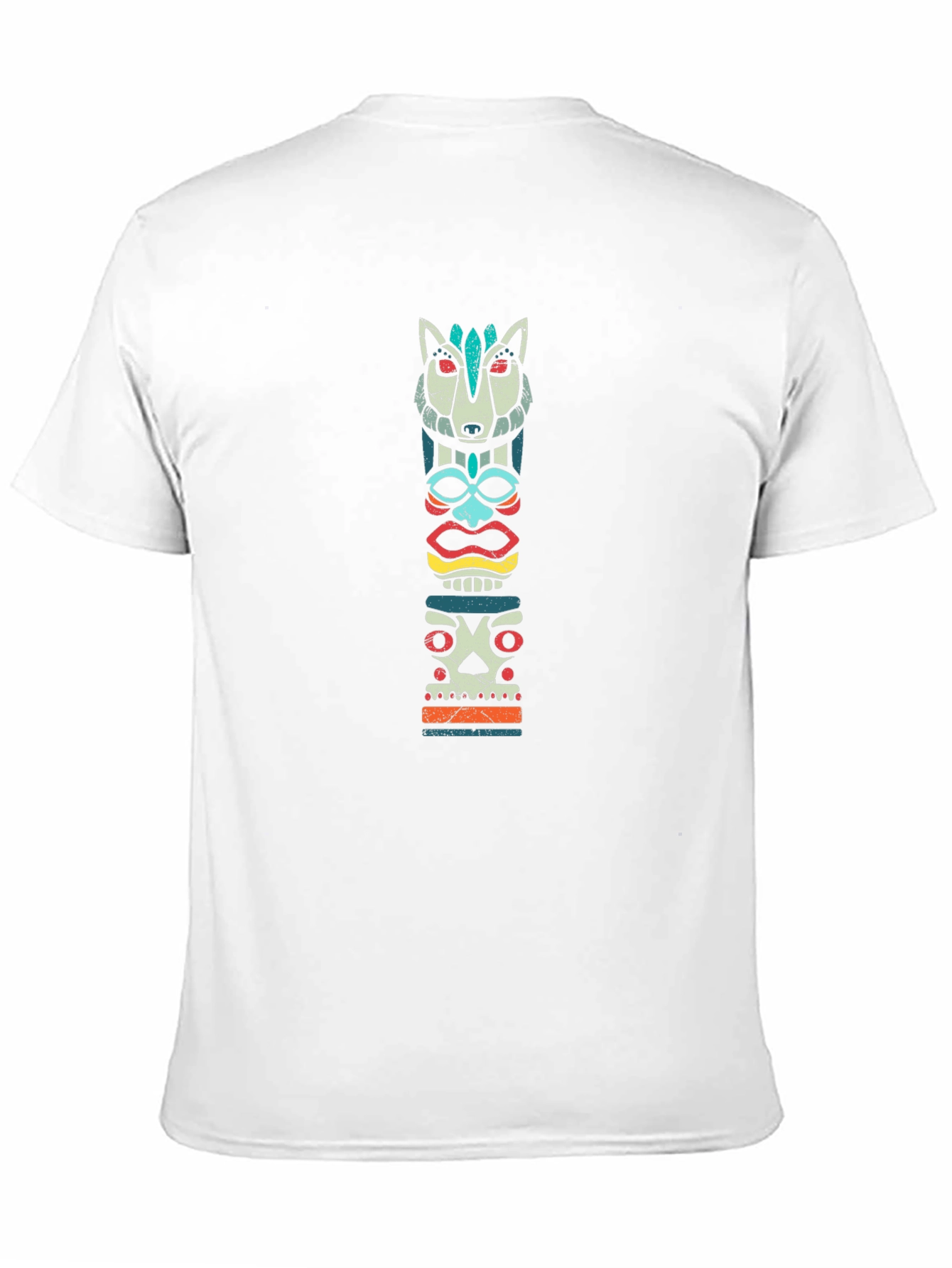 Tribal Totem Graphic Tee - Cool Anthropomorphic Design