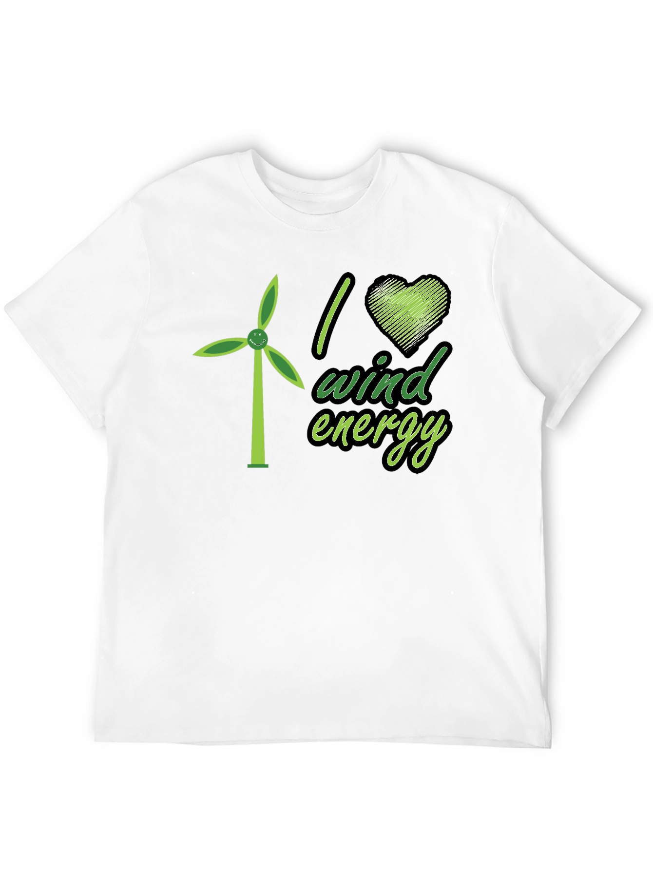 I Heart Wind Energy T-Shirt - Eco Friendly Design