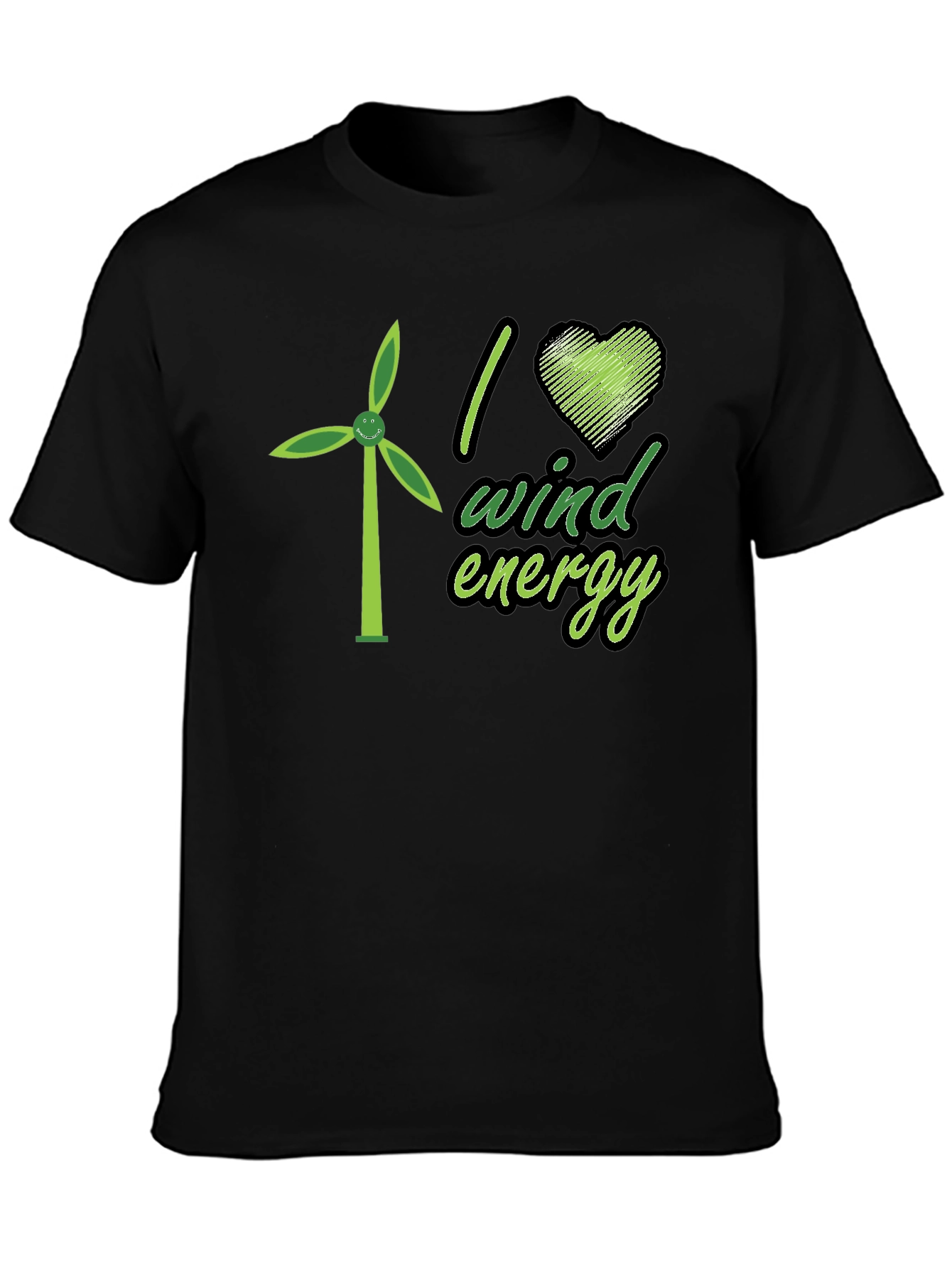 I Heart Wind Energy T-Shirt - Eco Friendly Design