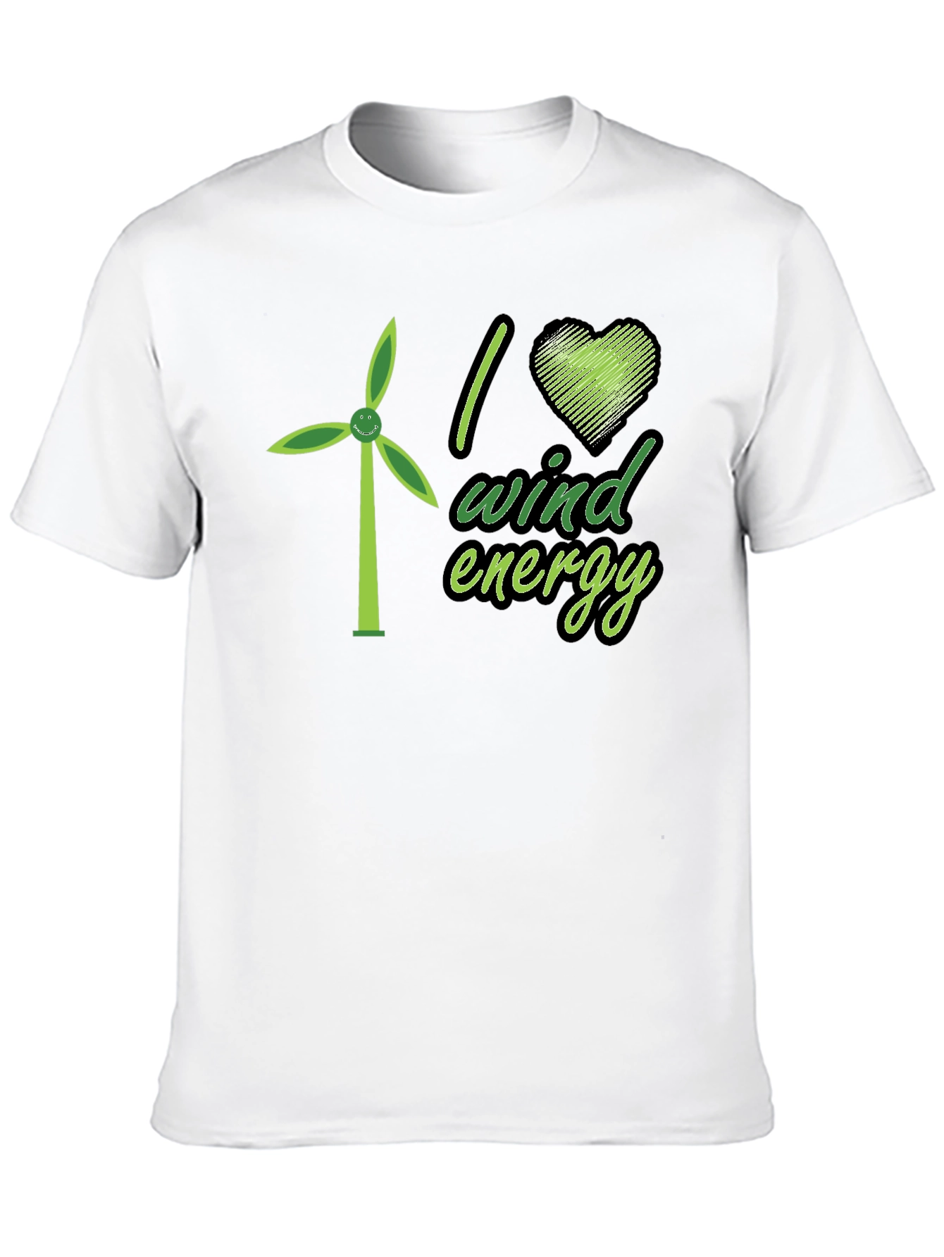 I Heart Wind Energy T-Shirt - Eco Friendly Design