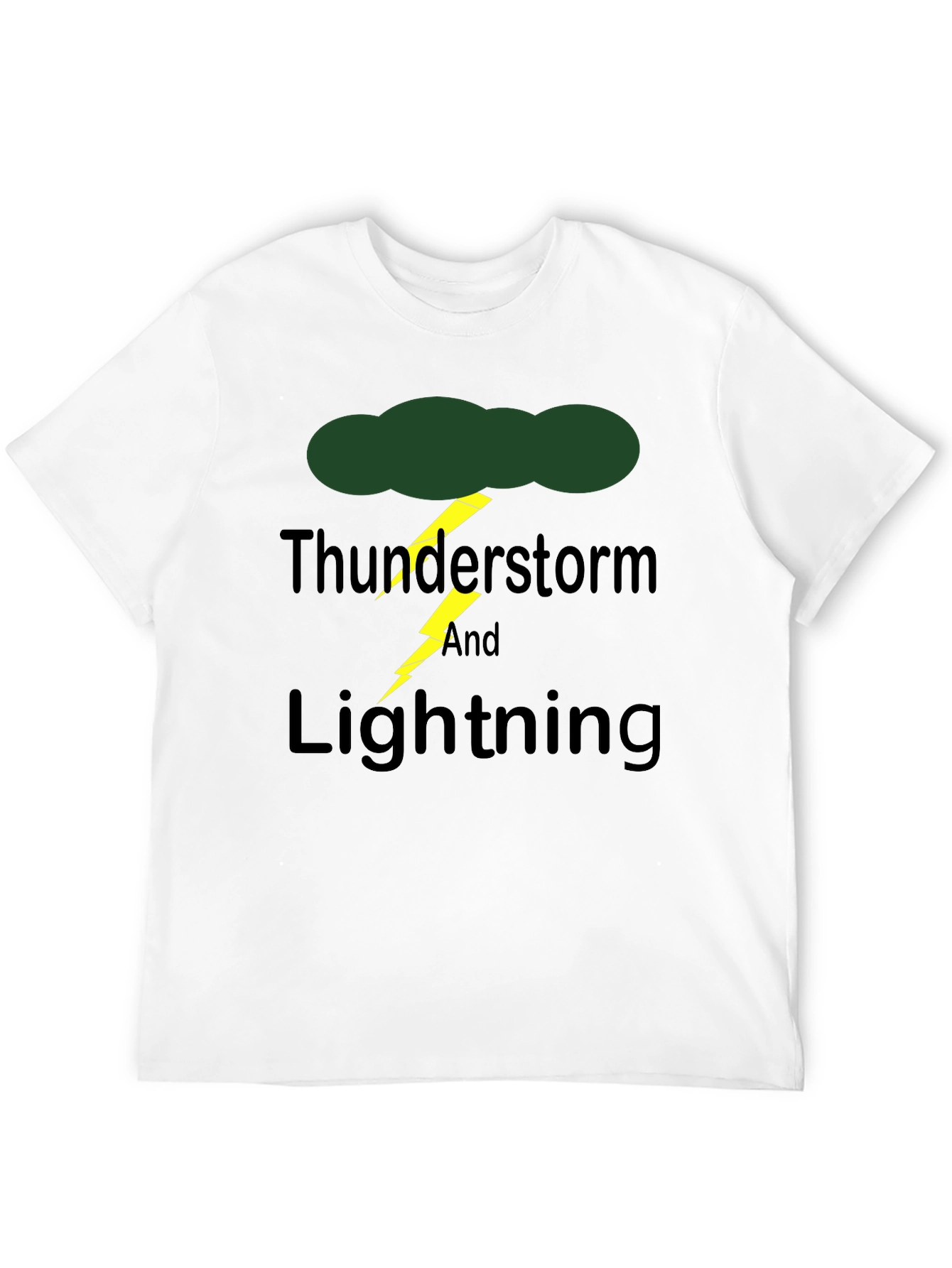 Thunderstorm & Lightning Graphic Print T-Shirt