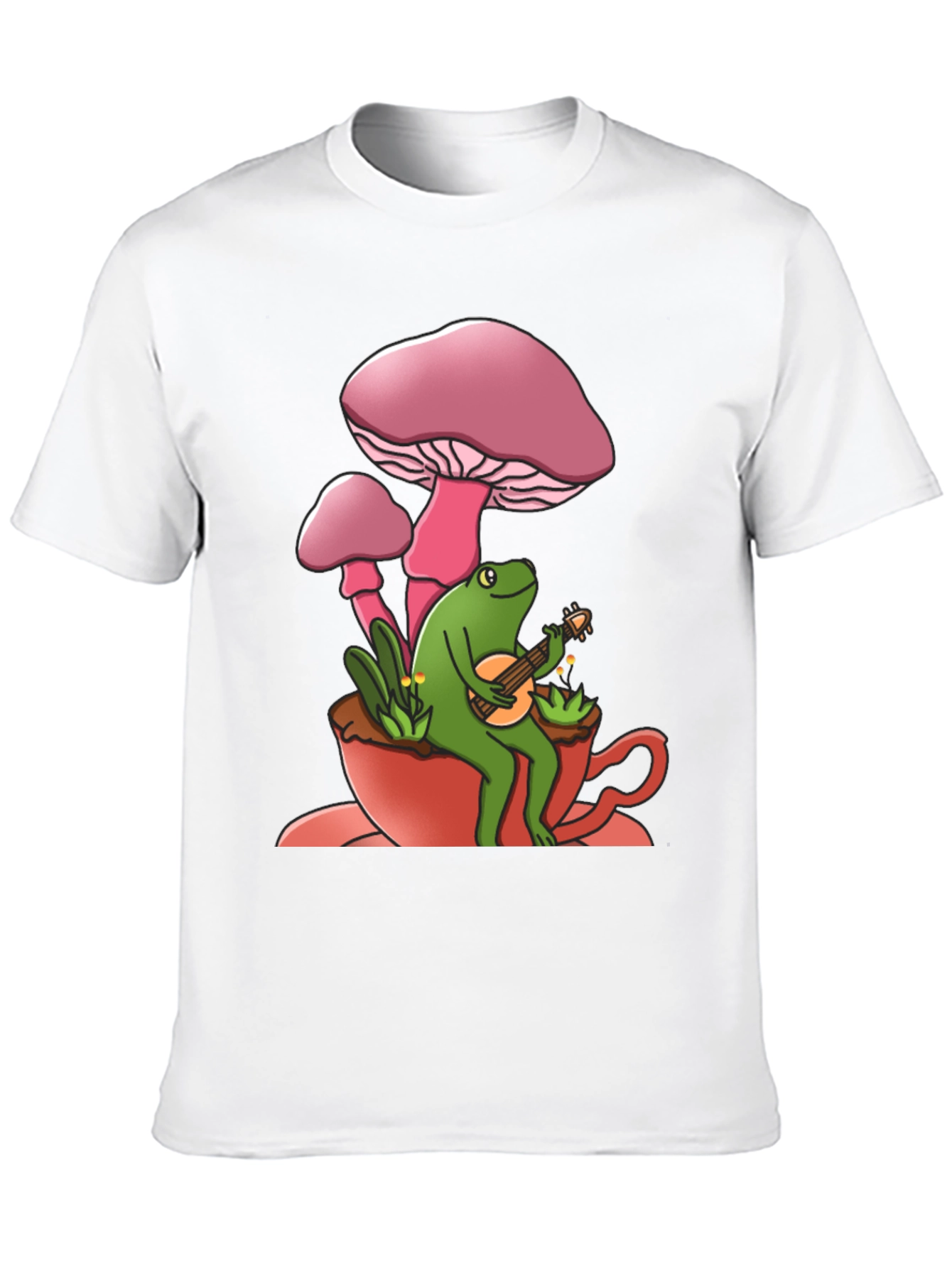 Mushroom Frog Guitarist Graphic Tee