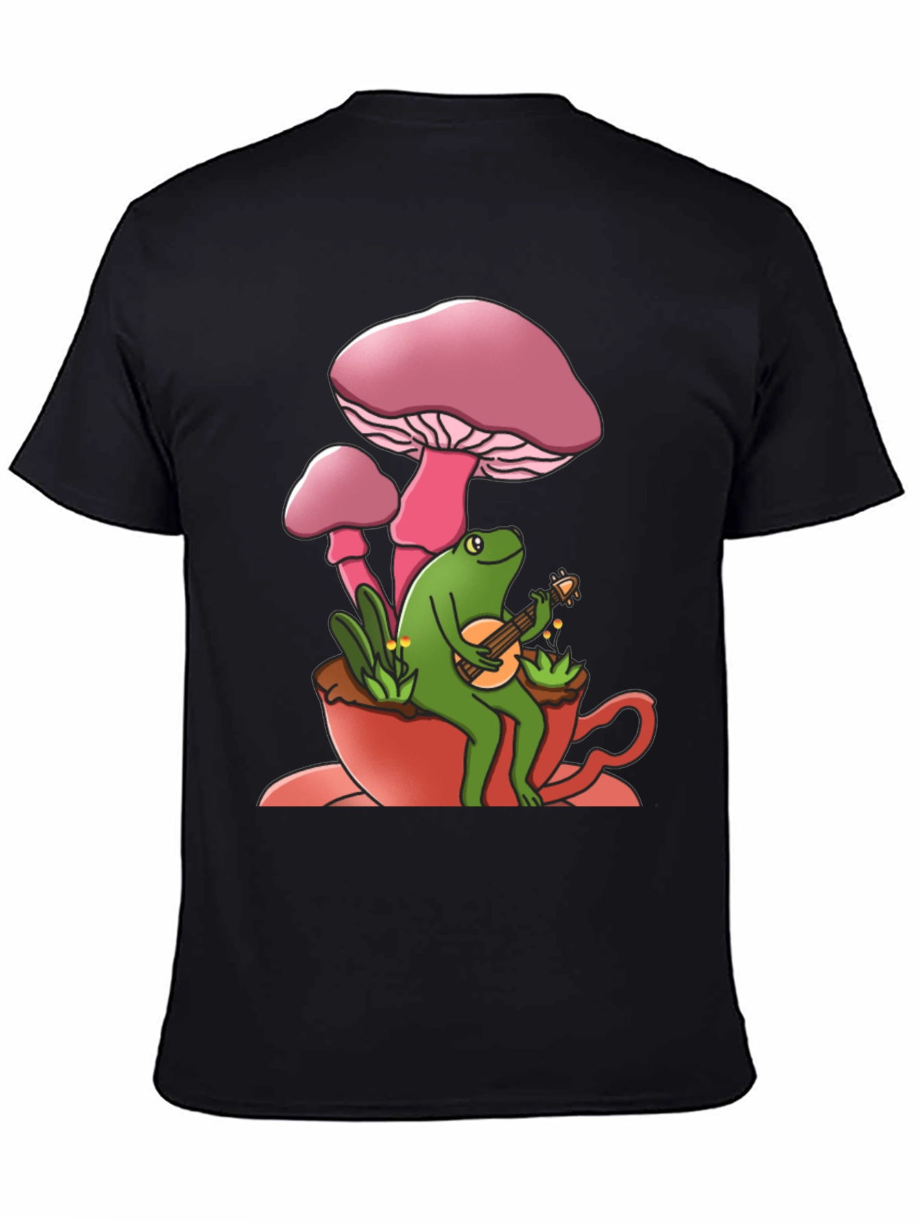 Mushroom Frog Guitarist Graphic Tee