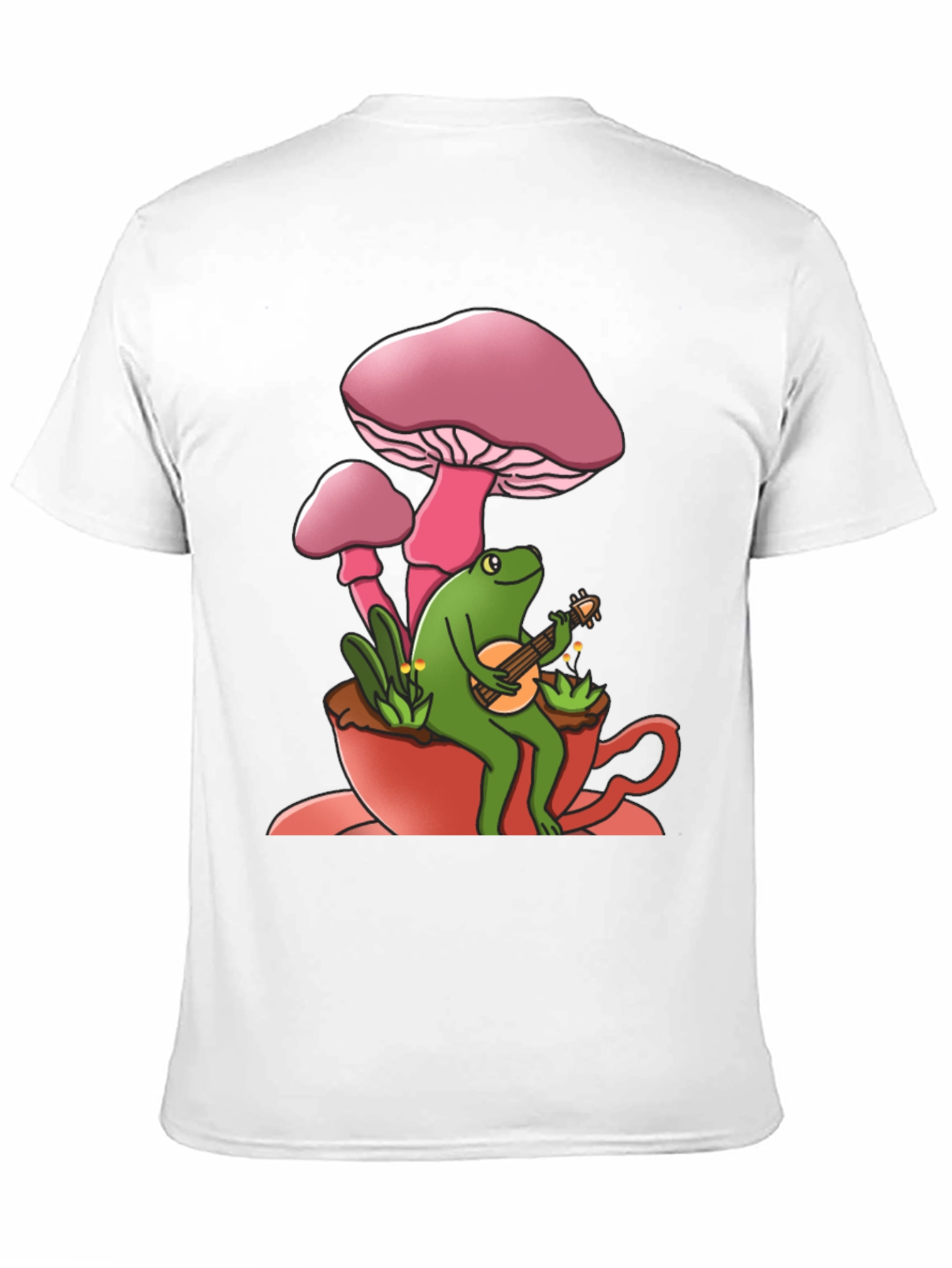 Mushroom Frog Guitarist Graphic Tee