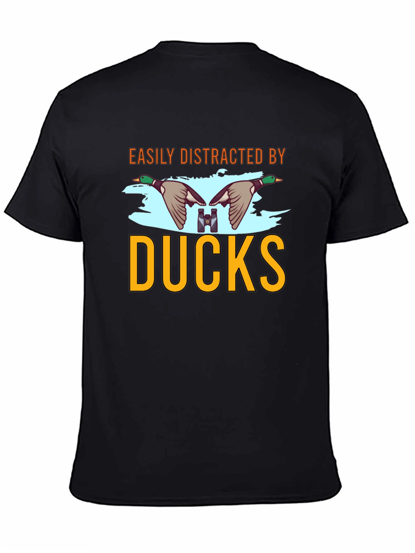 Easily Distracted by Ducks Mens Black T-Shirt