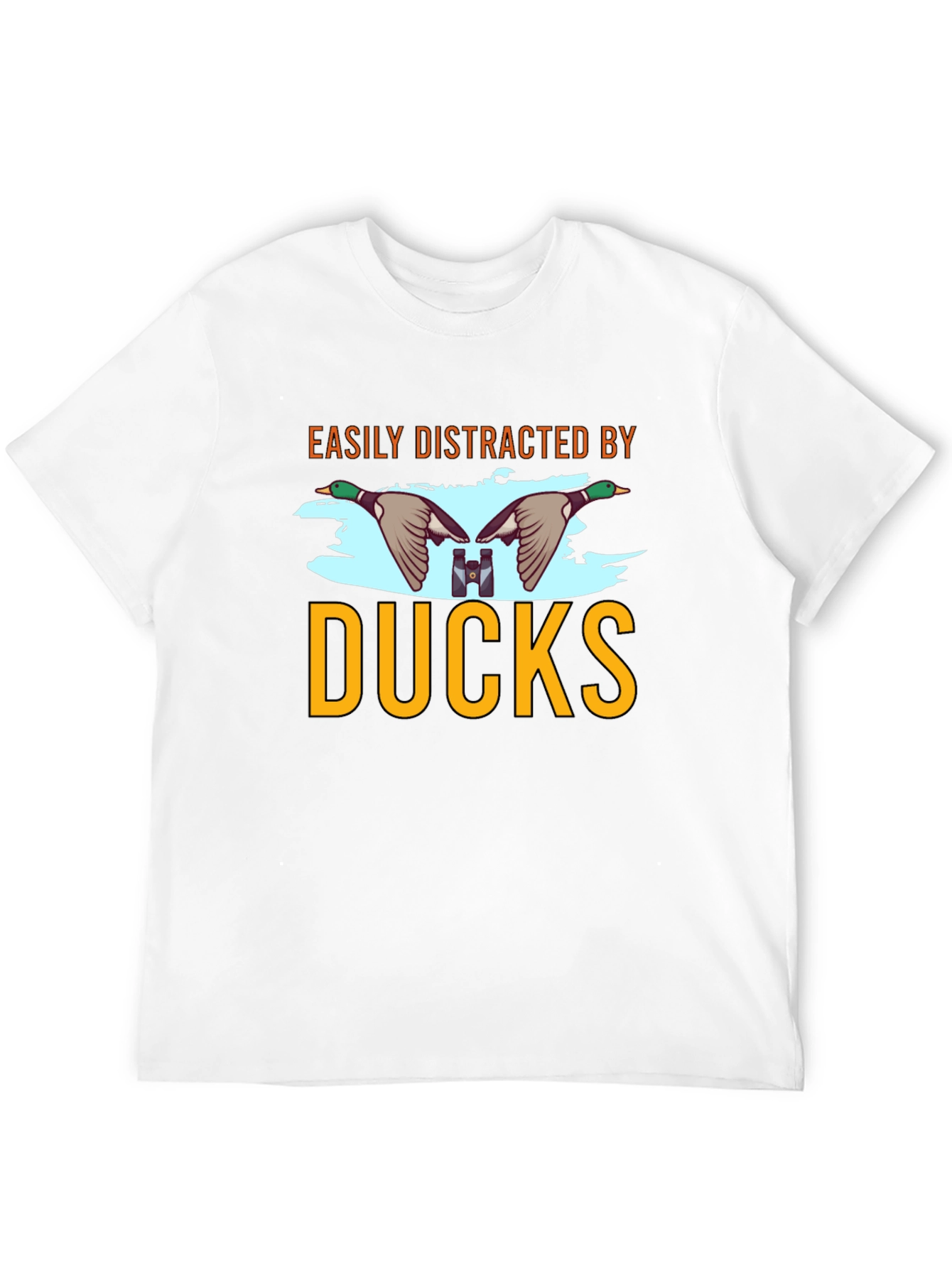Easily Distracted by Ducks Mens Black T-Shirt