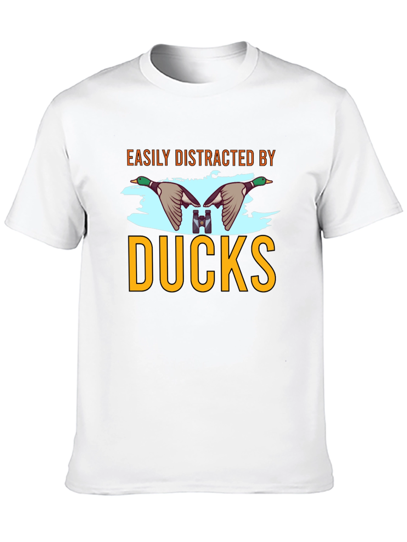 Easily Distracted by Ducks Mens Black T-Shirt