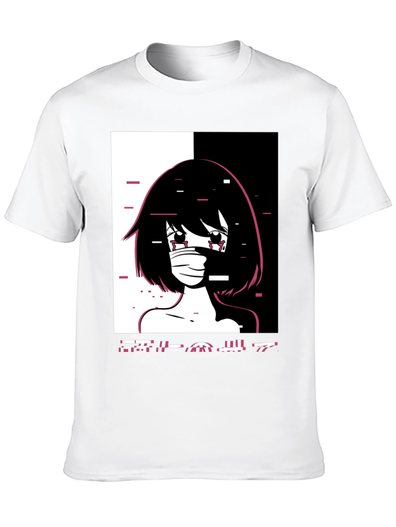 Anime Girl Graphic Black T-Shirt