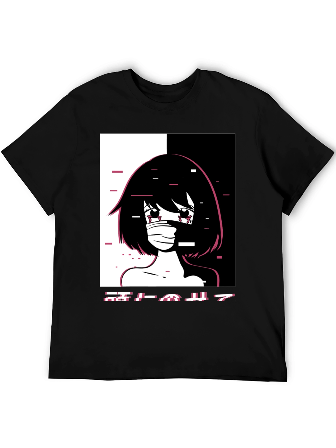 Anime Girl Graphic Black T-Shirt