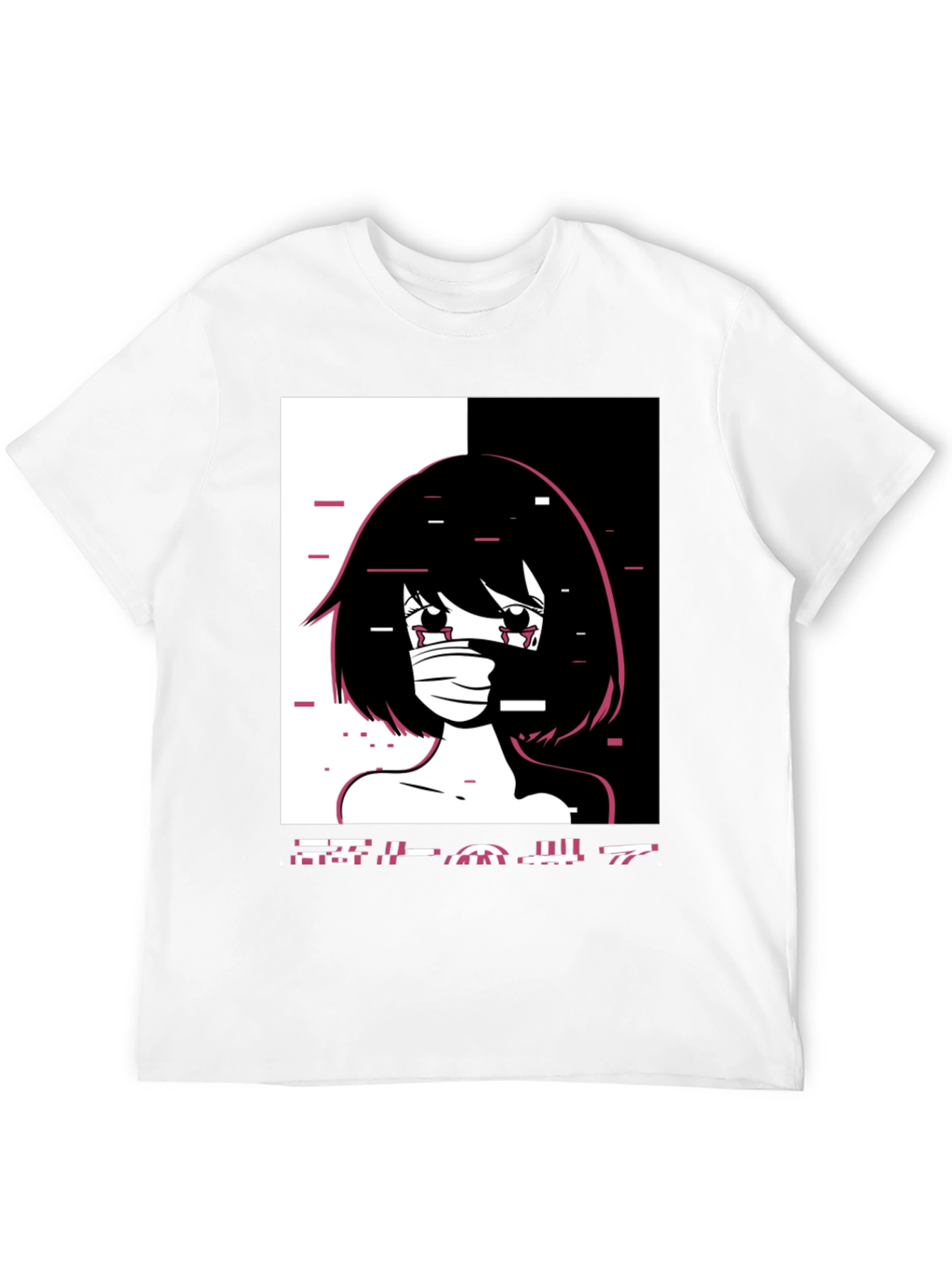 Anime Girl Graphic Black T-Shirt
