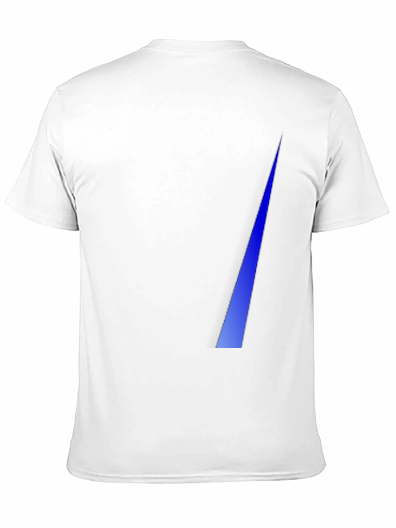 Mens Black T-Shirt with Blue Triangle Design