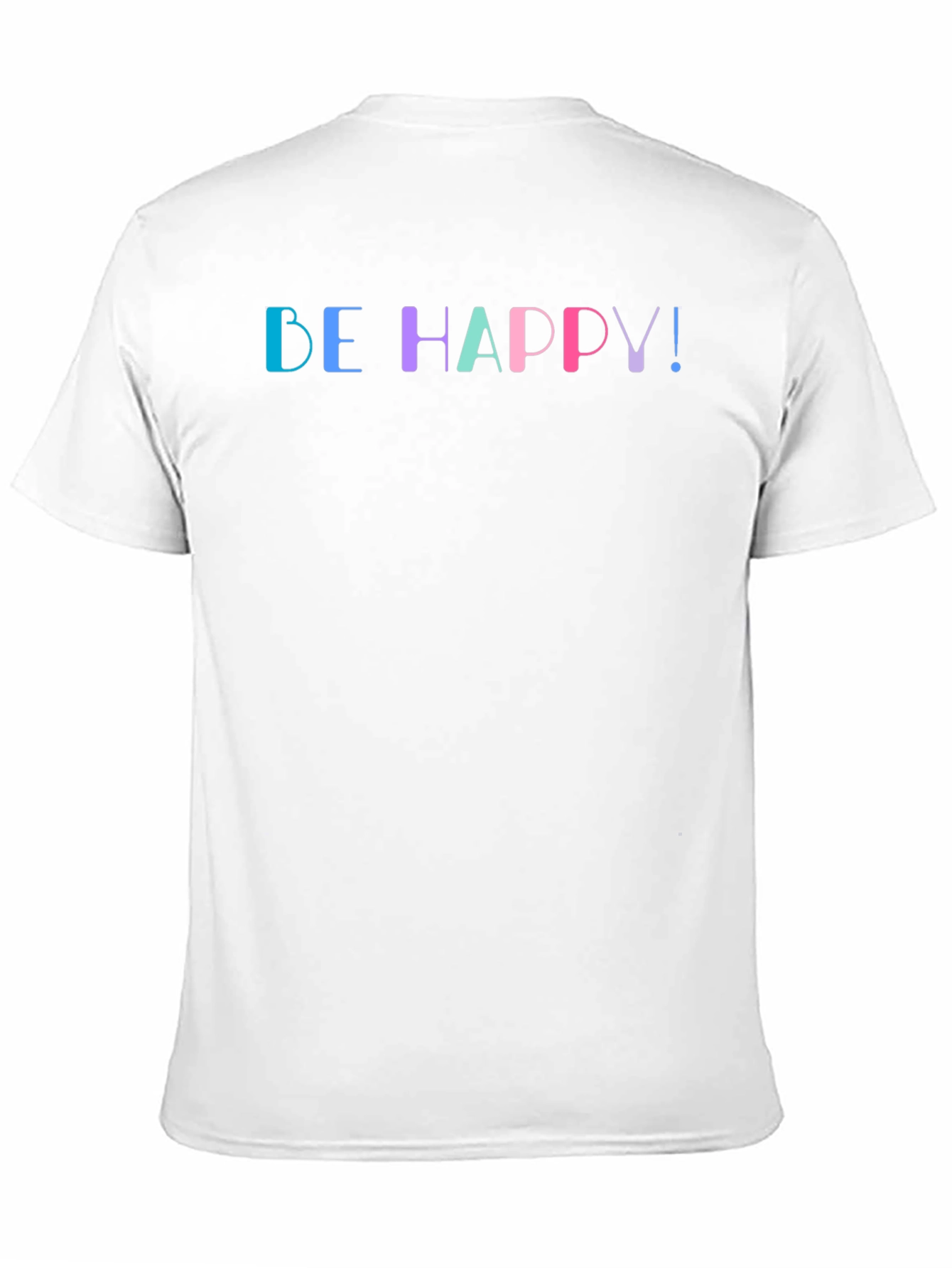 Be Happy! Graphic Print Black T-Shirt