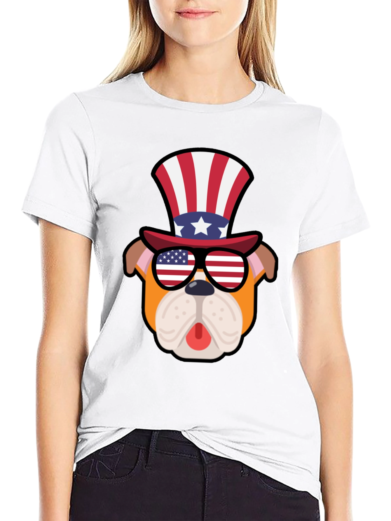 Patriotic Bulldog T-Shirt
